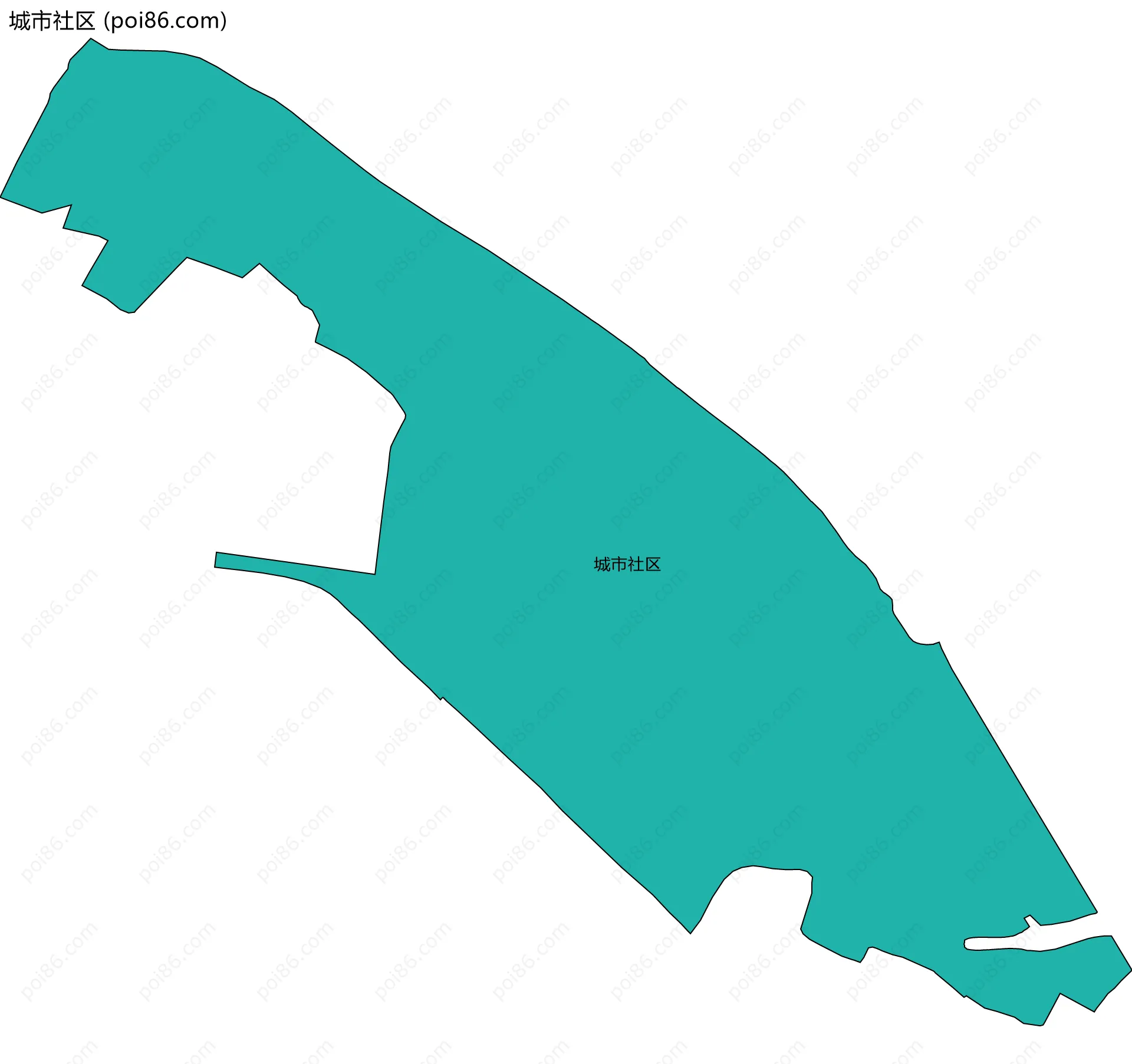 城市社区边界地图
