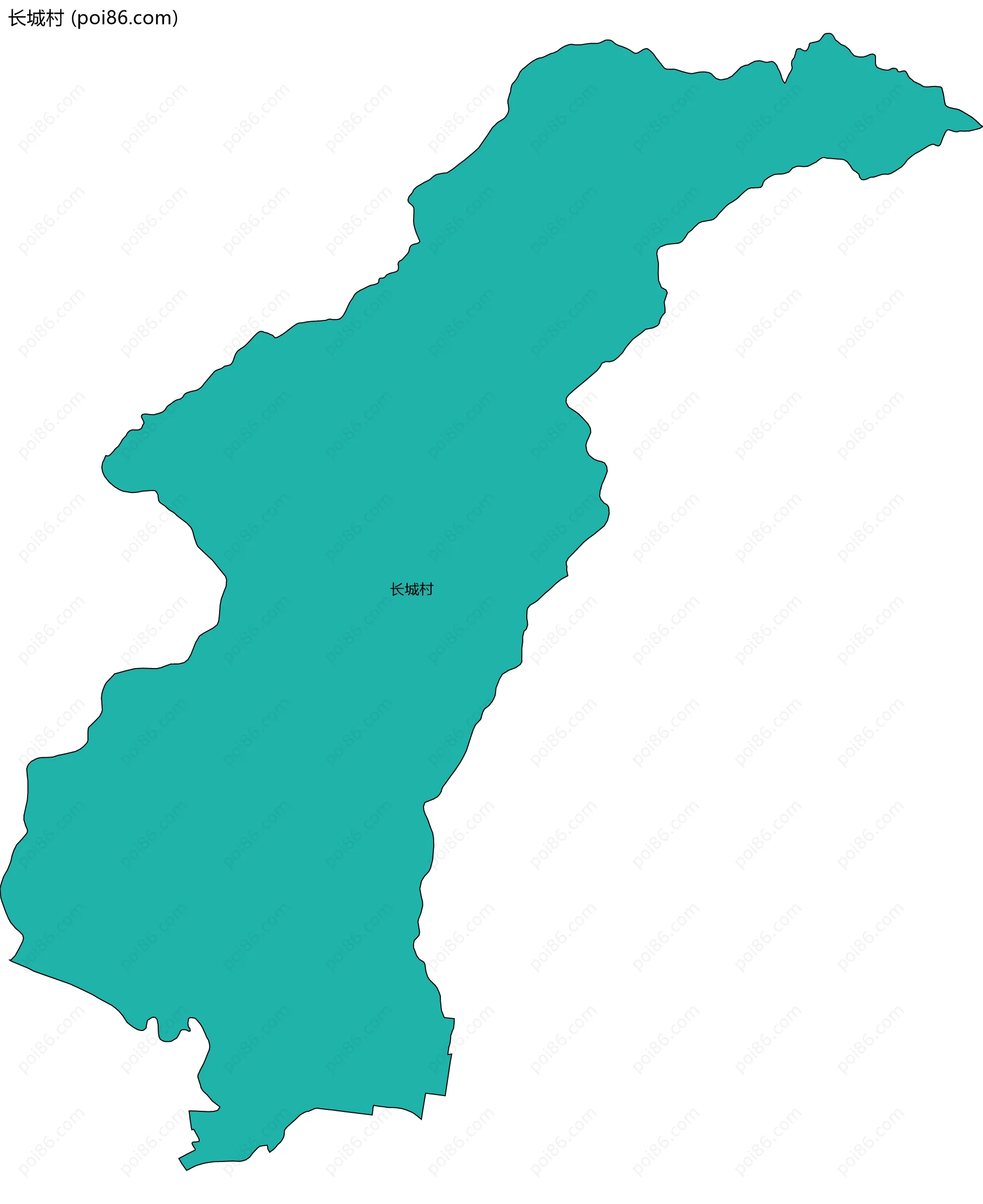 长城村边界地图