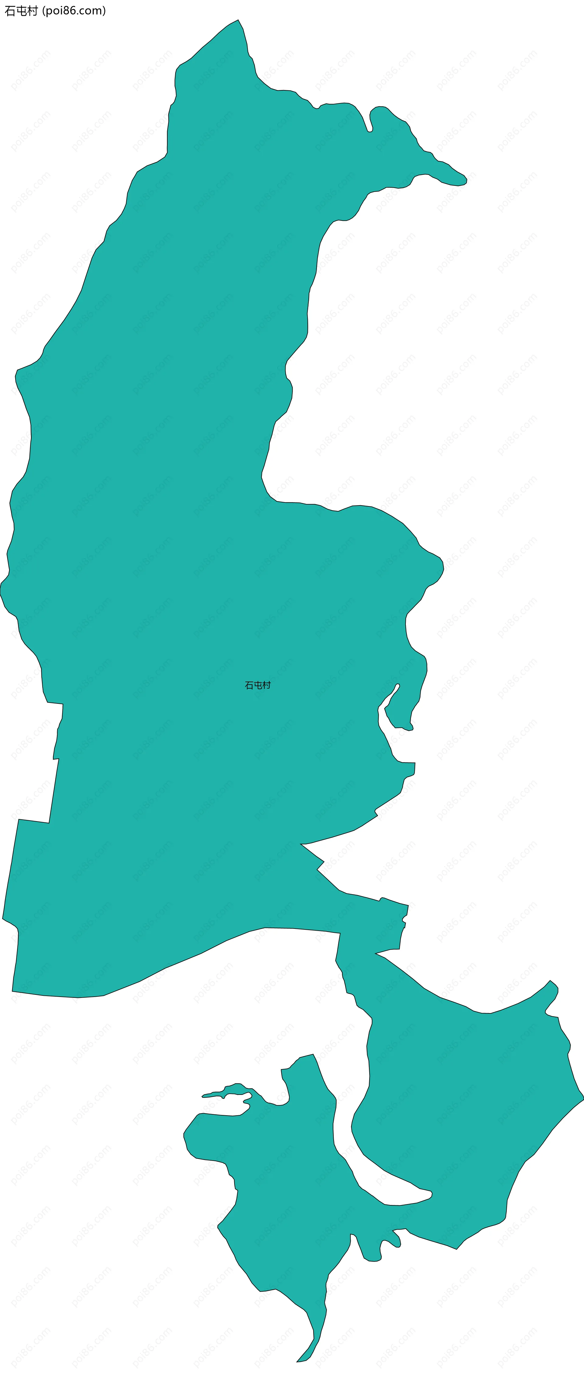 石屯村边界地图