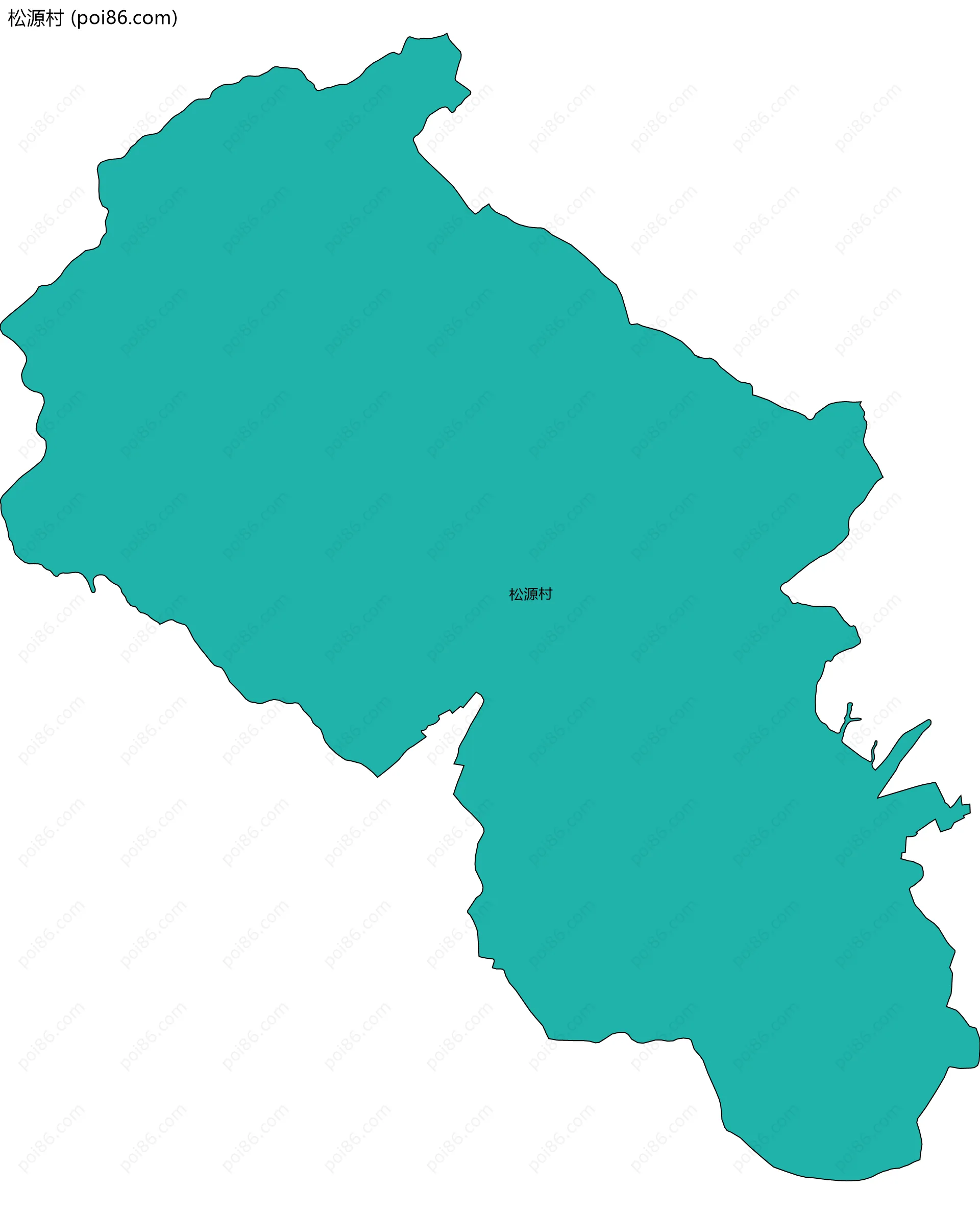 松源村边界地图