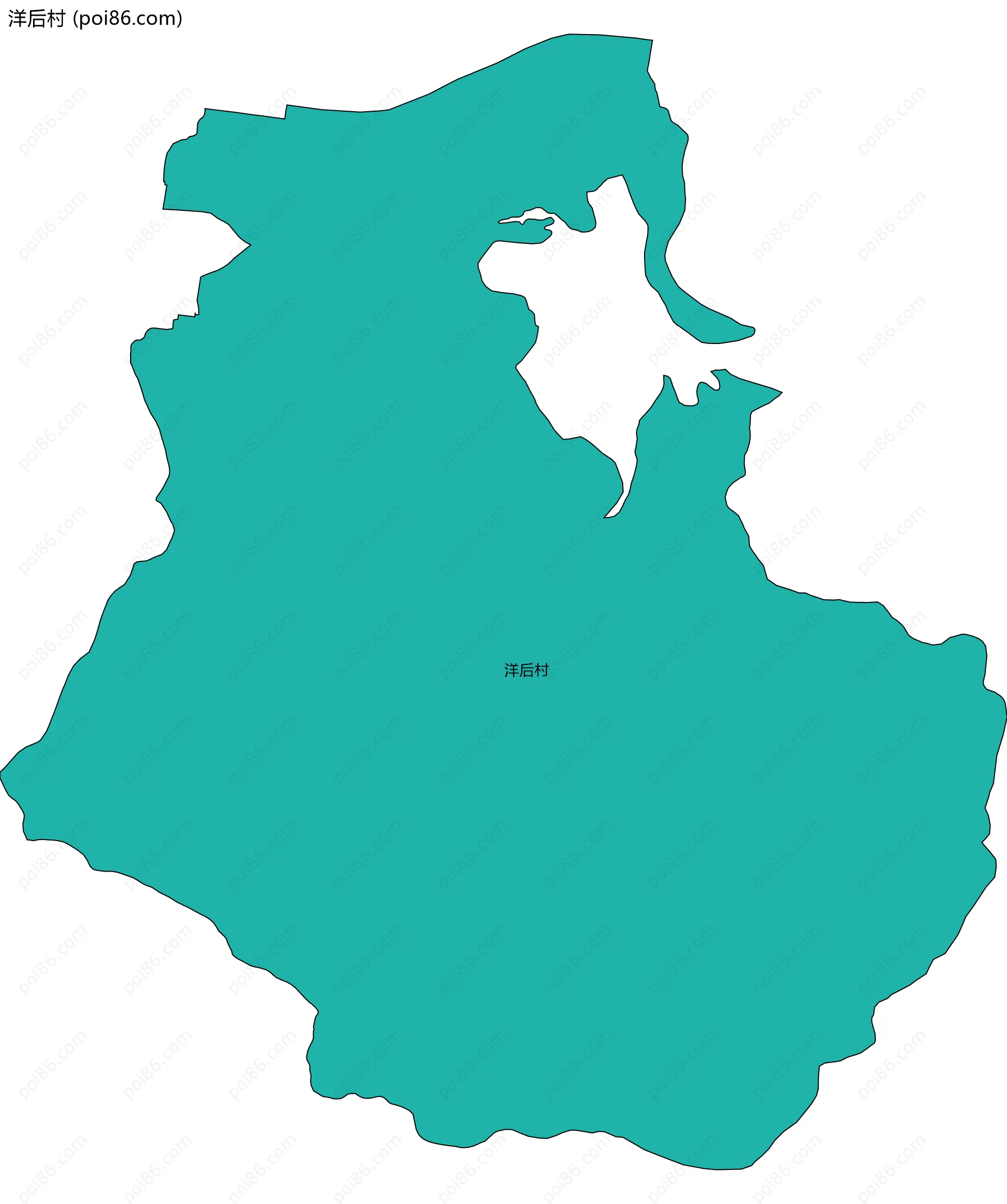 洋后村边界地图