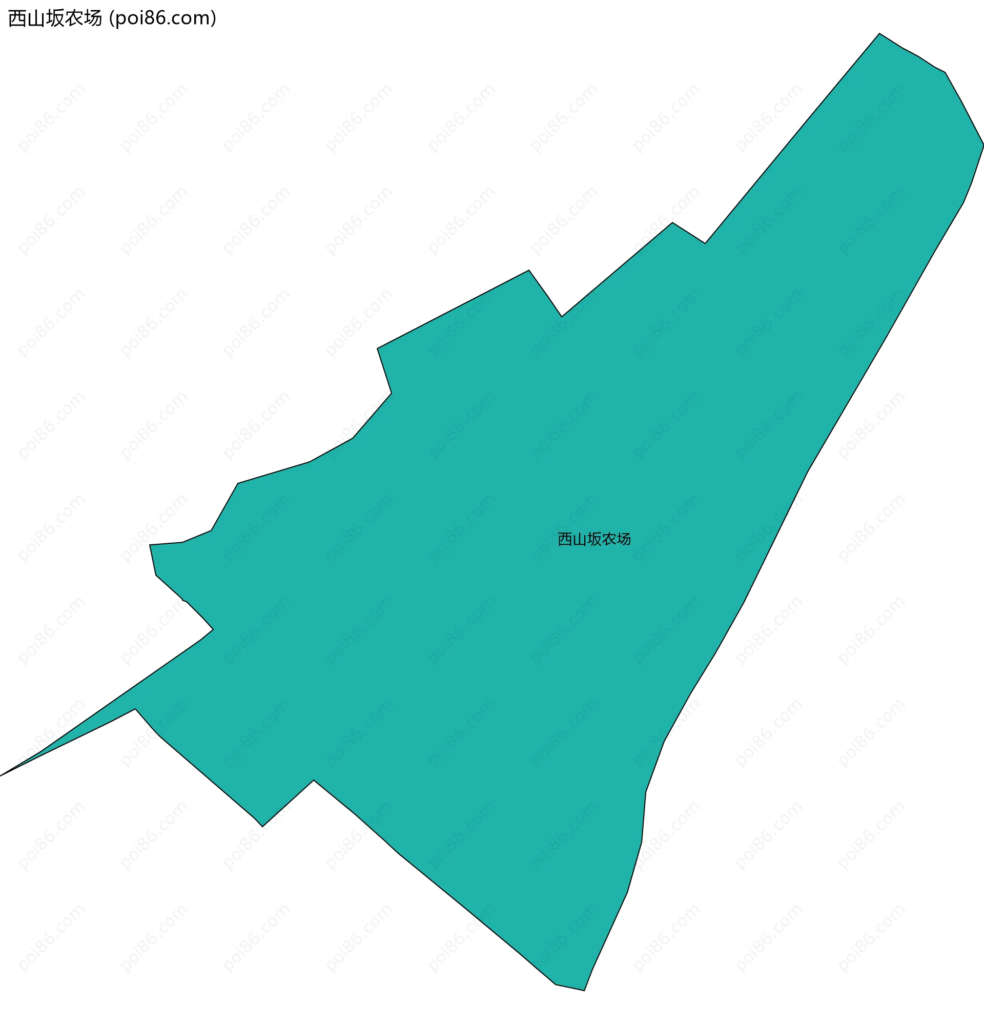 西山坂农场边界地图