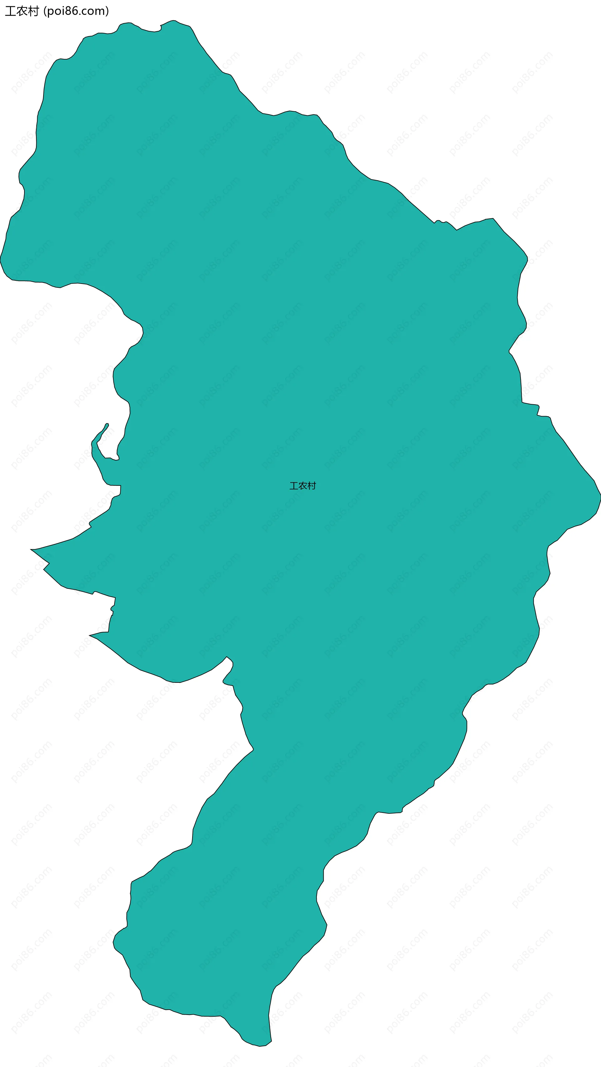 工农村边界地图