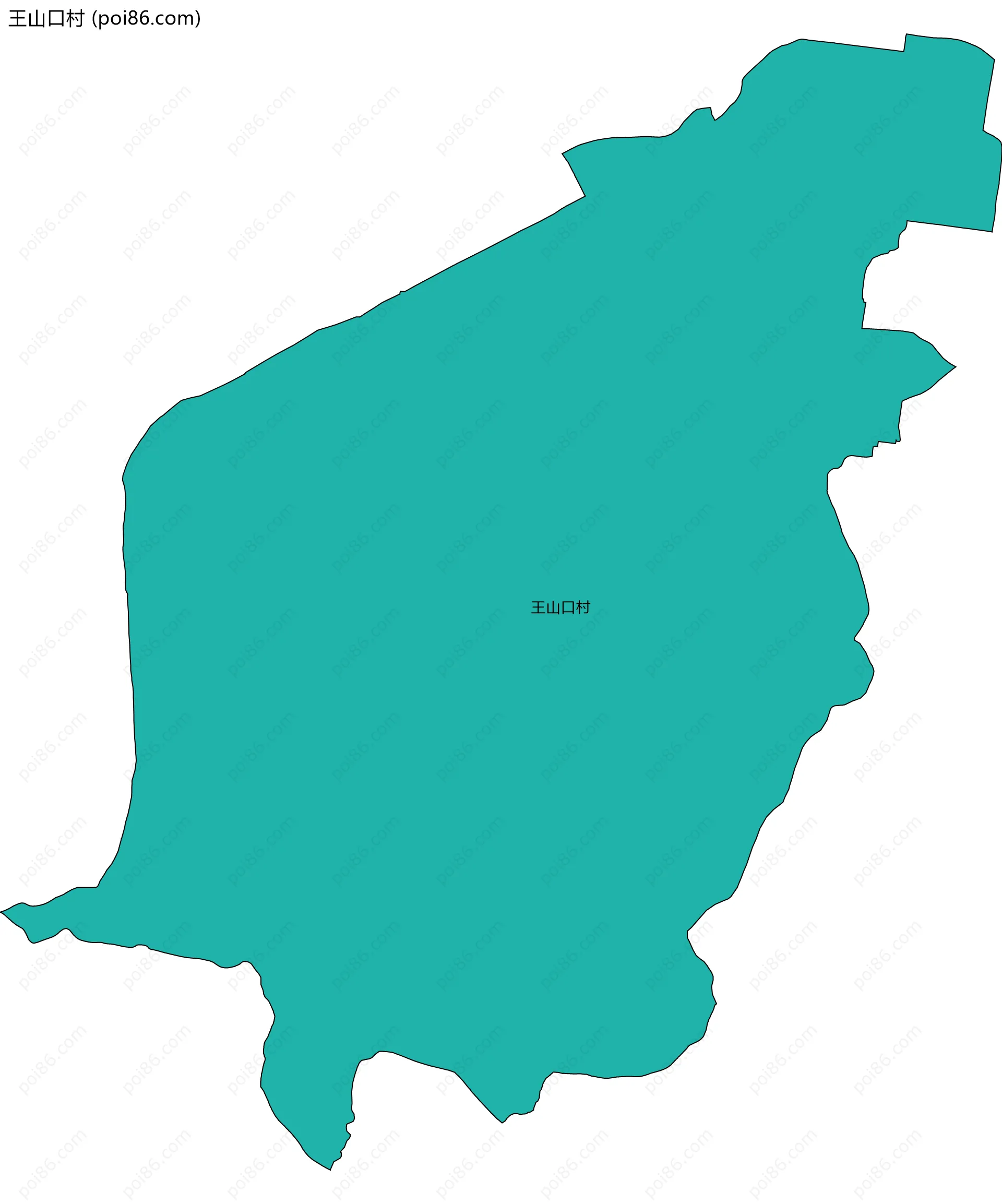 王山口村边界地图