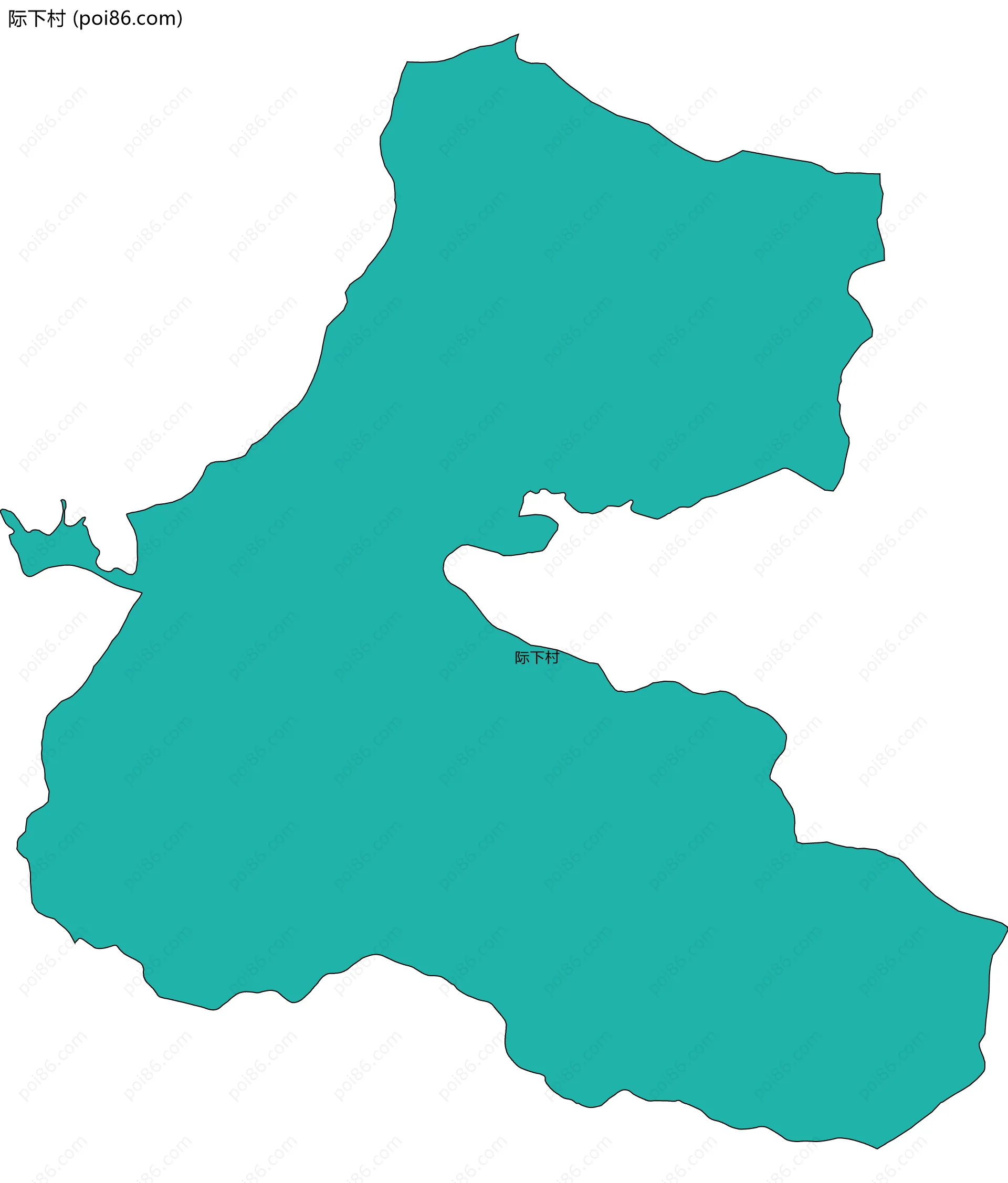 际下村边界地图