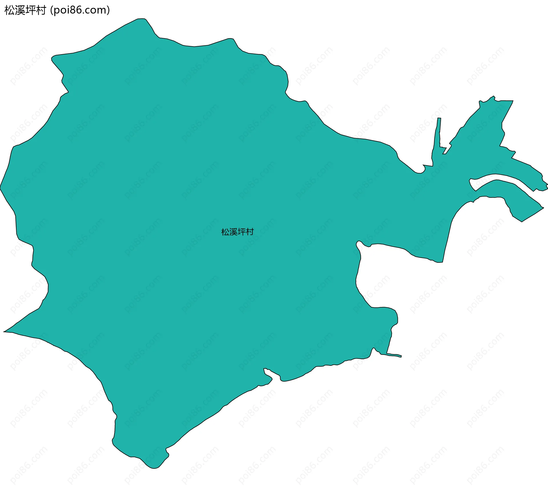 松溪坪村边界地图