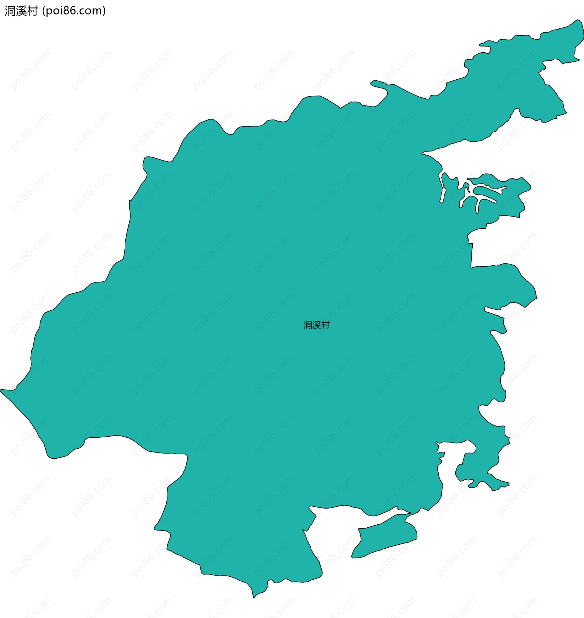 洞溪村边界地图