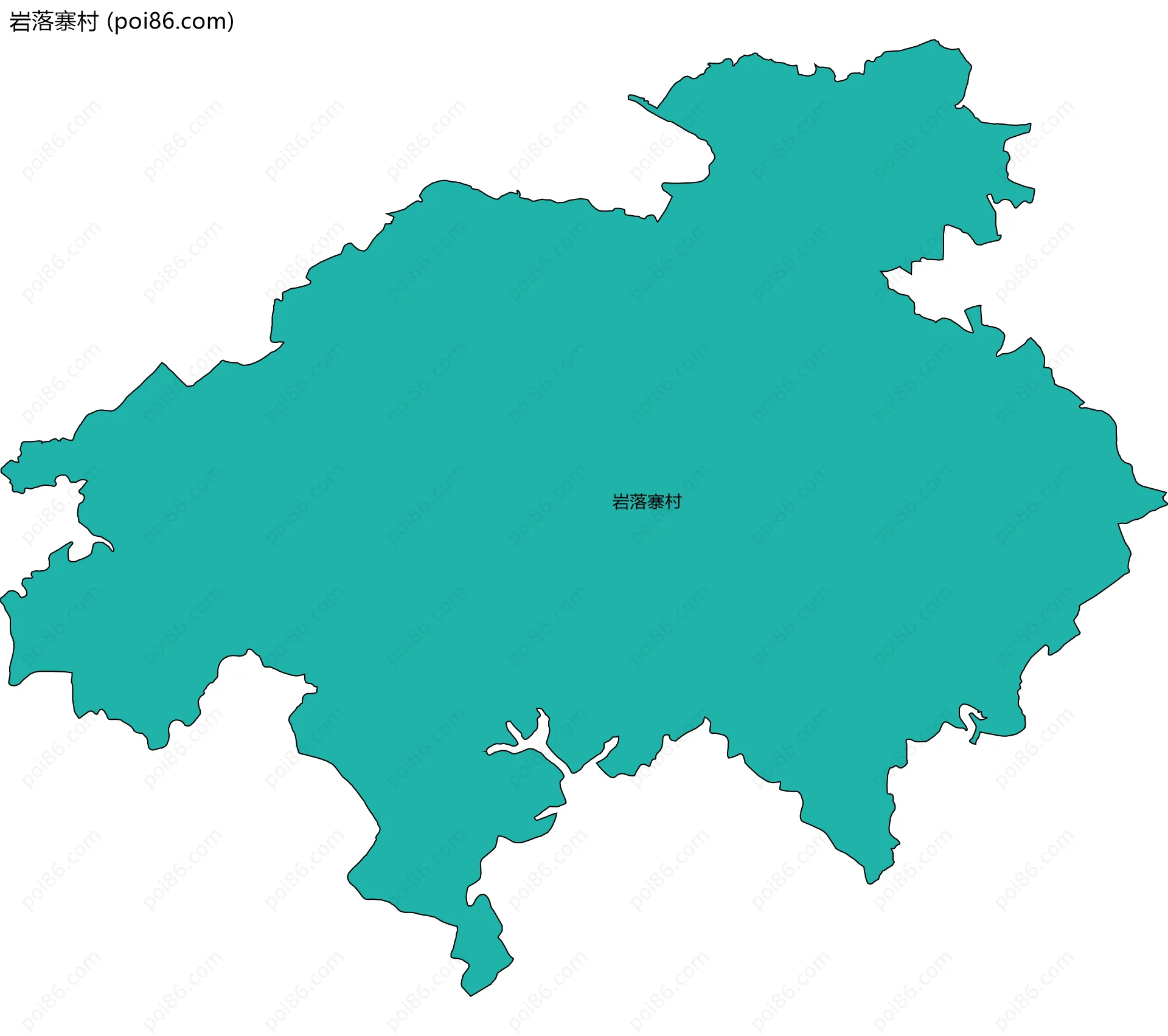 岩落寨村边界地图