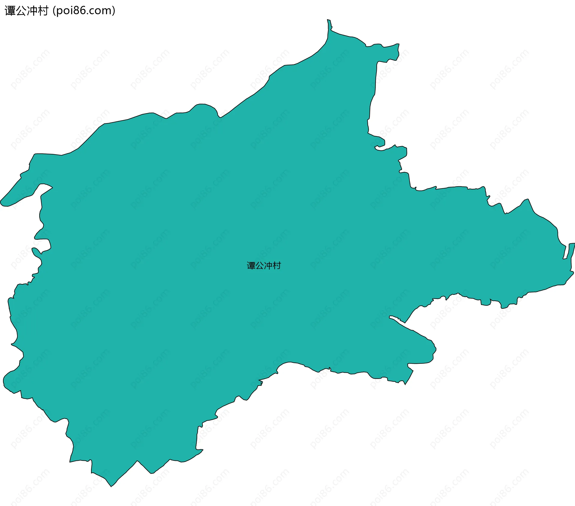 谭公冲村边界地图