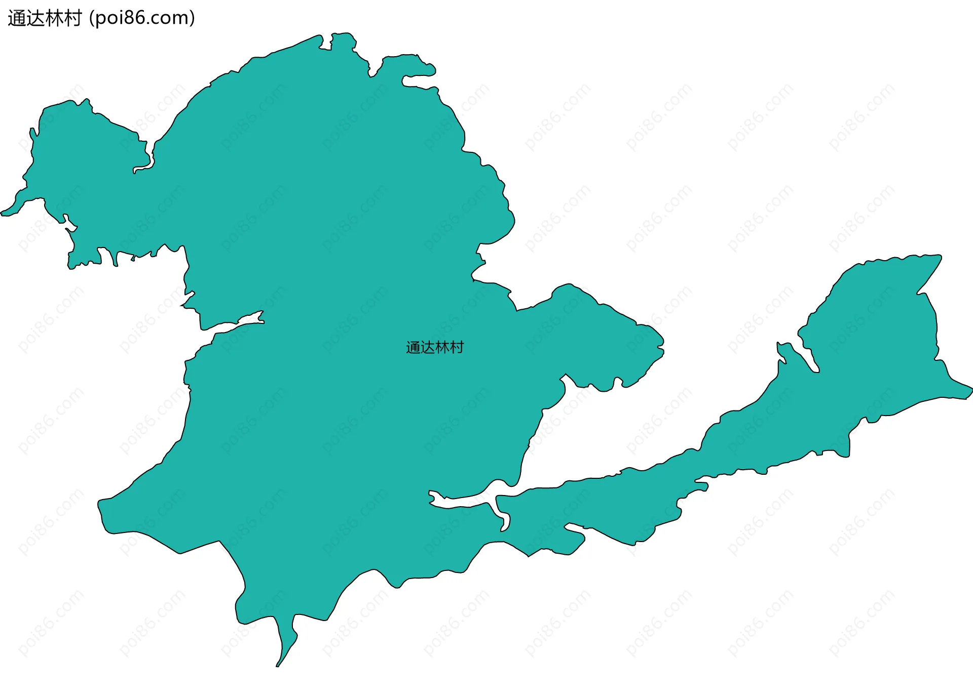 通达林村边界地图