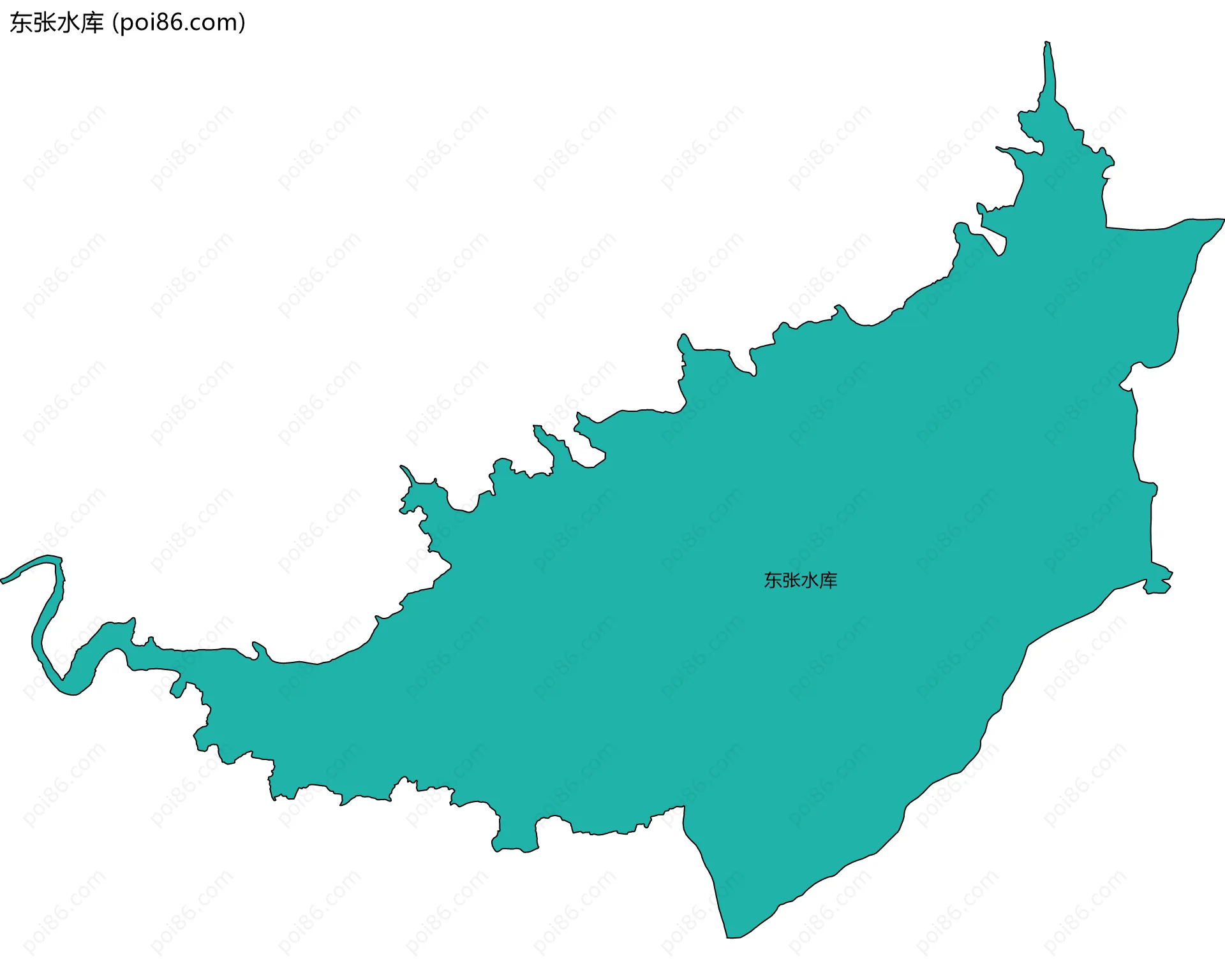 东张水库边界地图