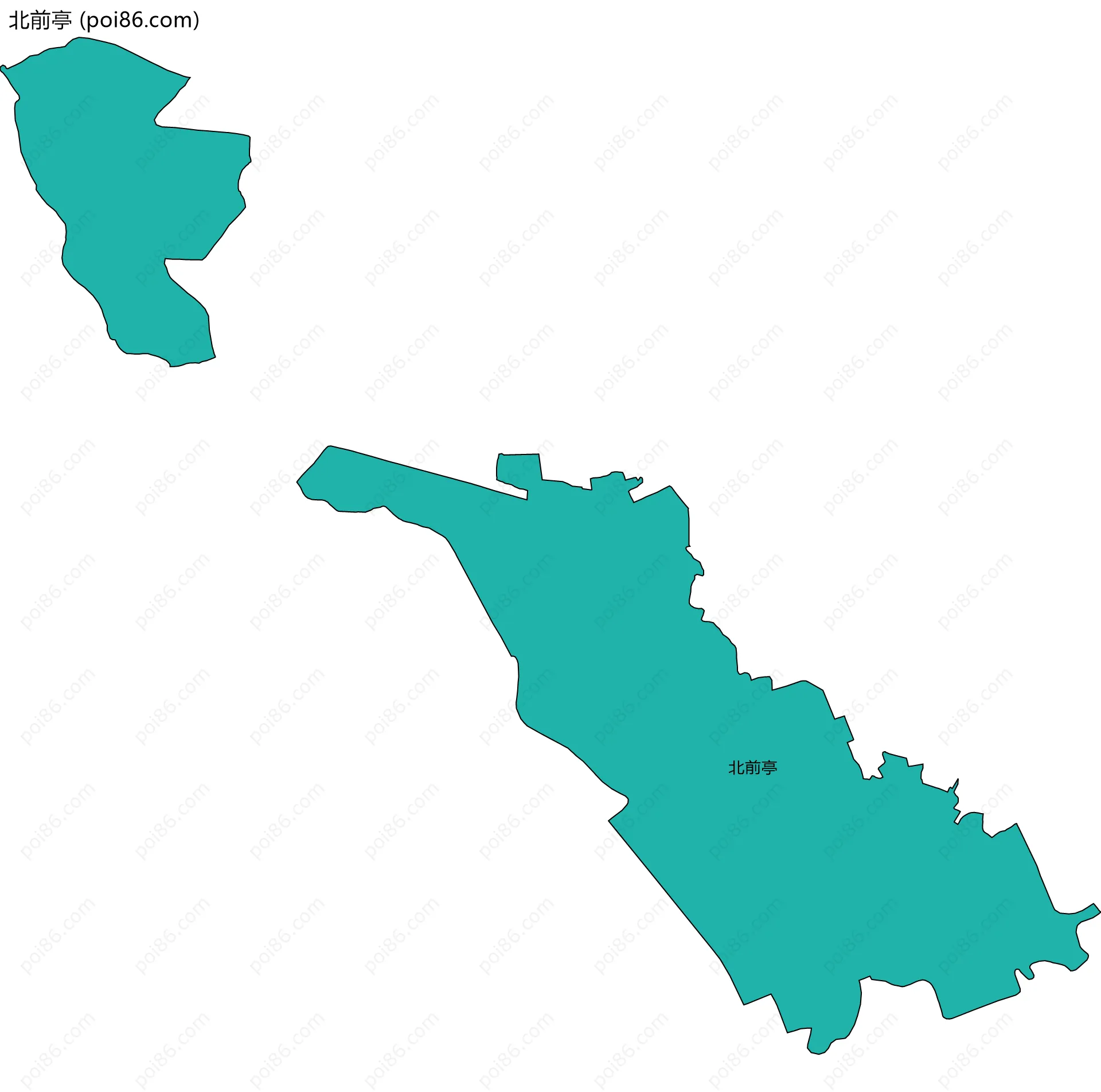 北前亭边界地图