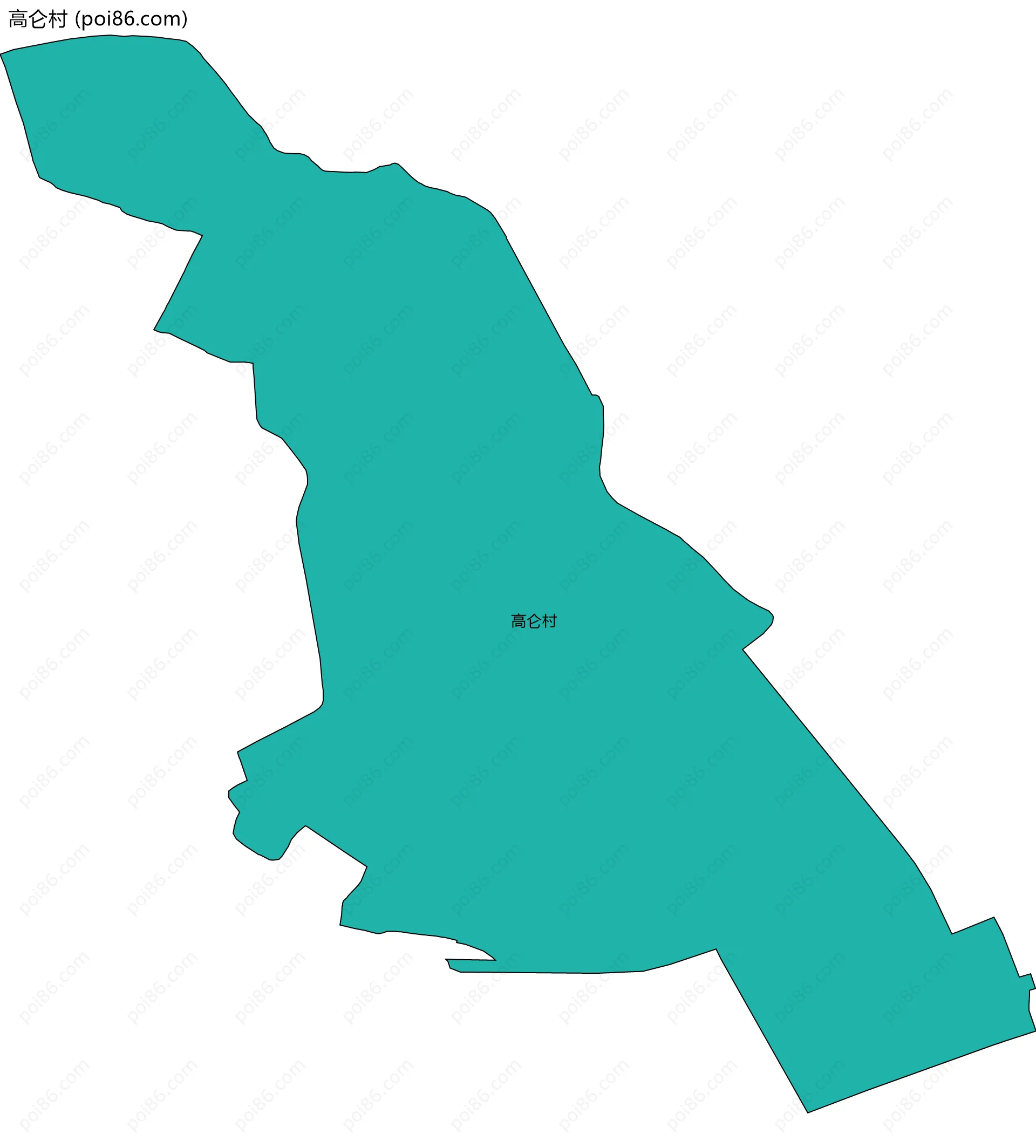 高仑村边界地图