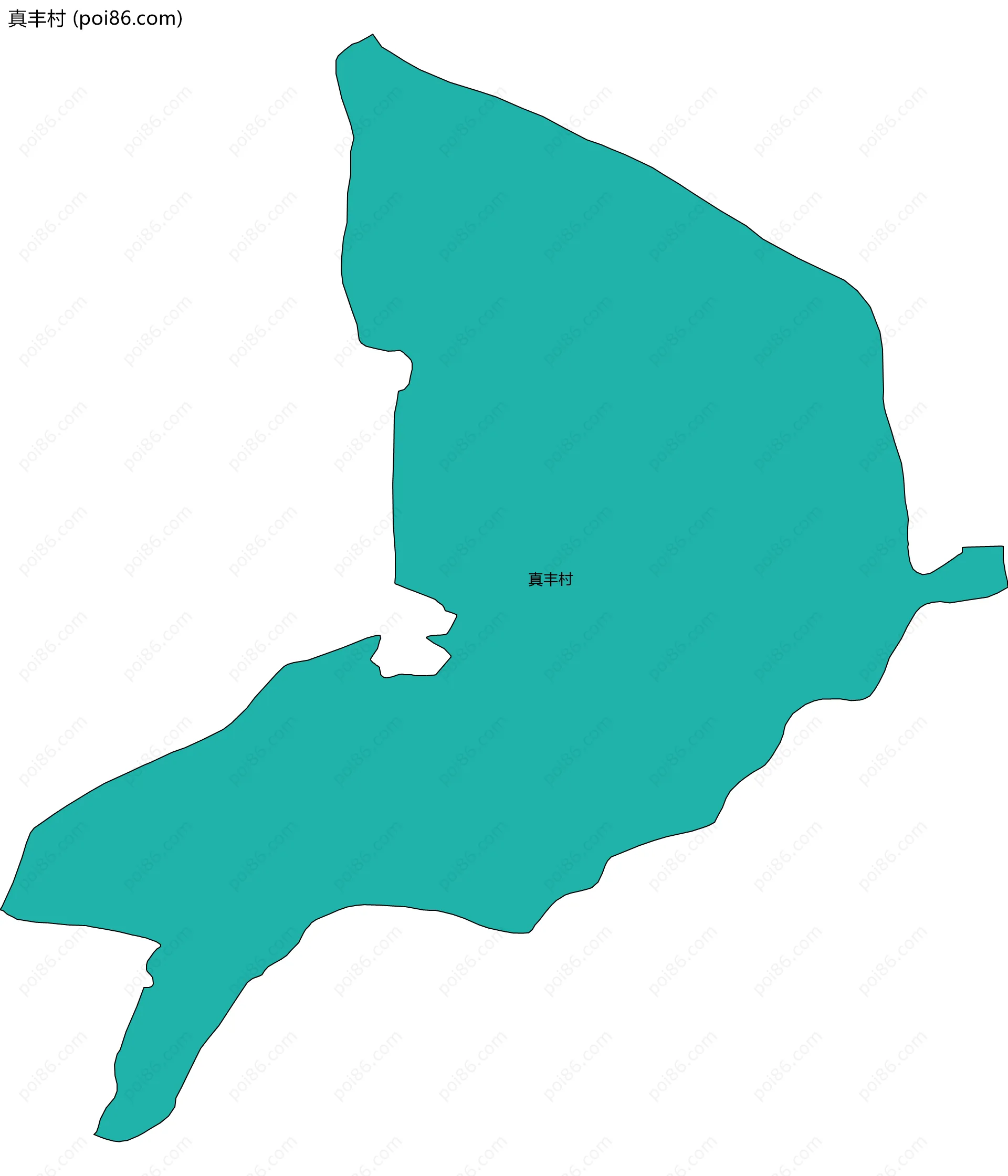 真丰村边界地图