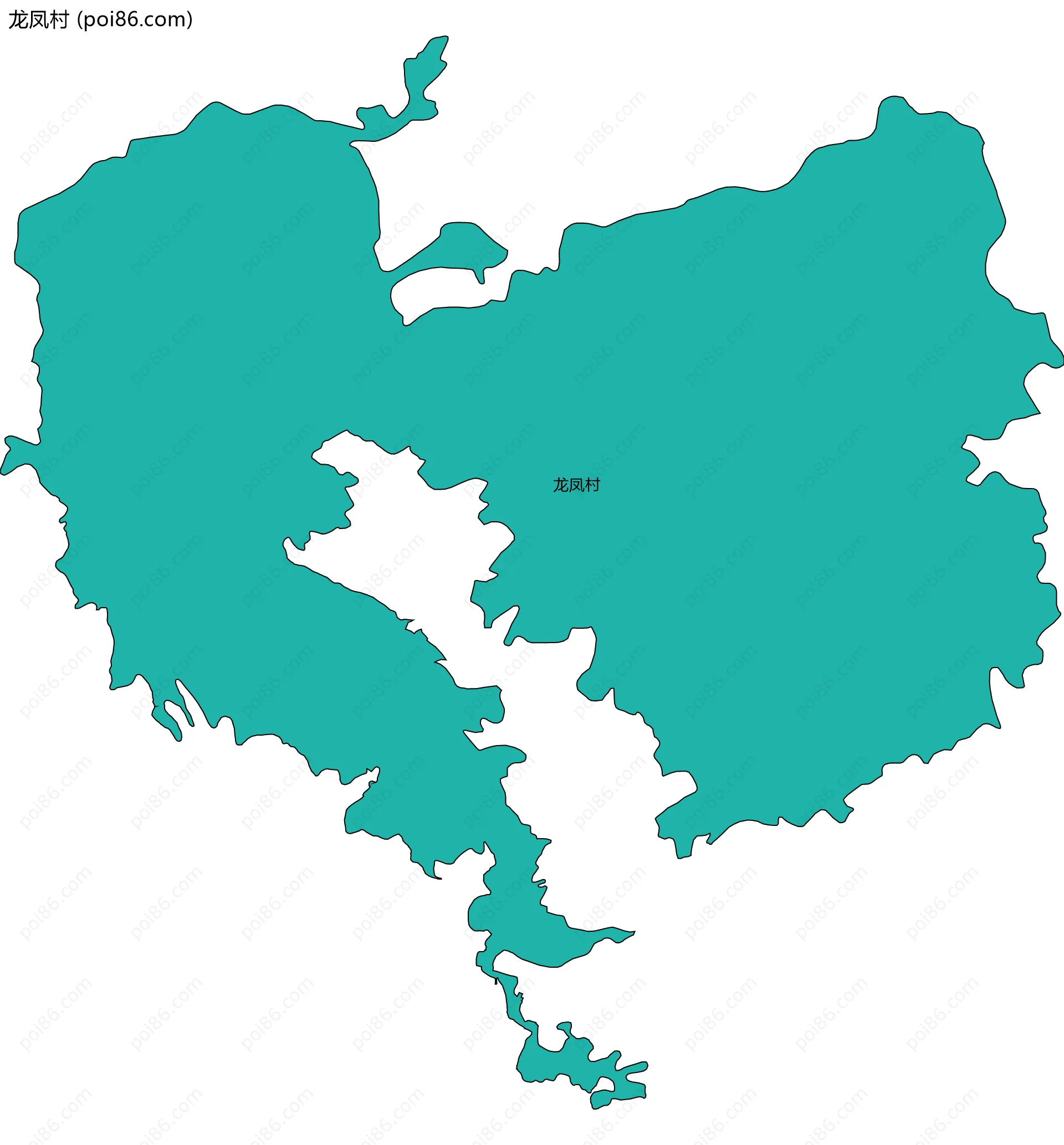 龙凤村边界地图