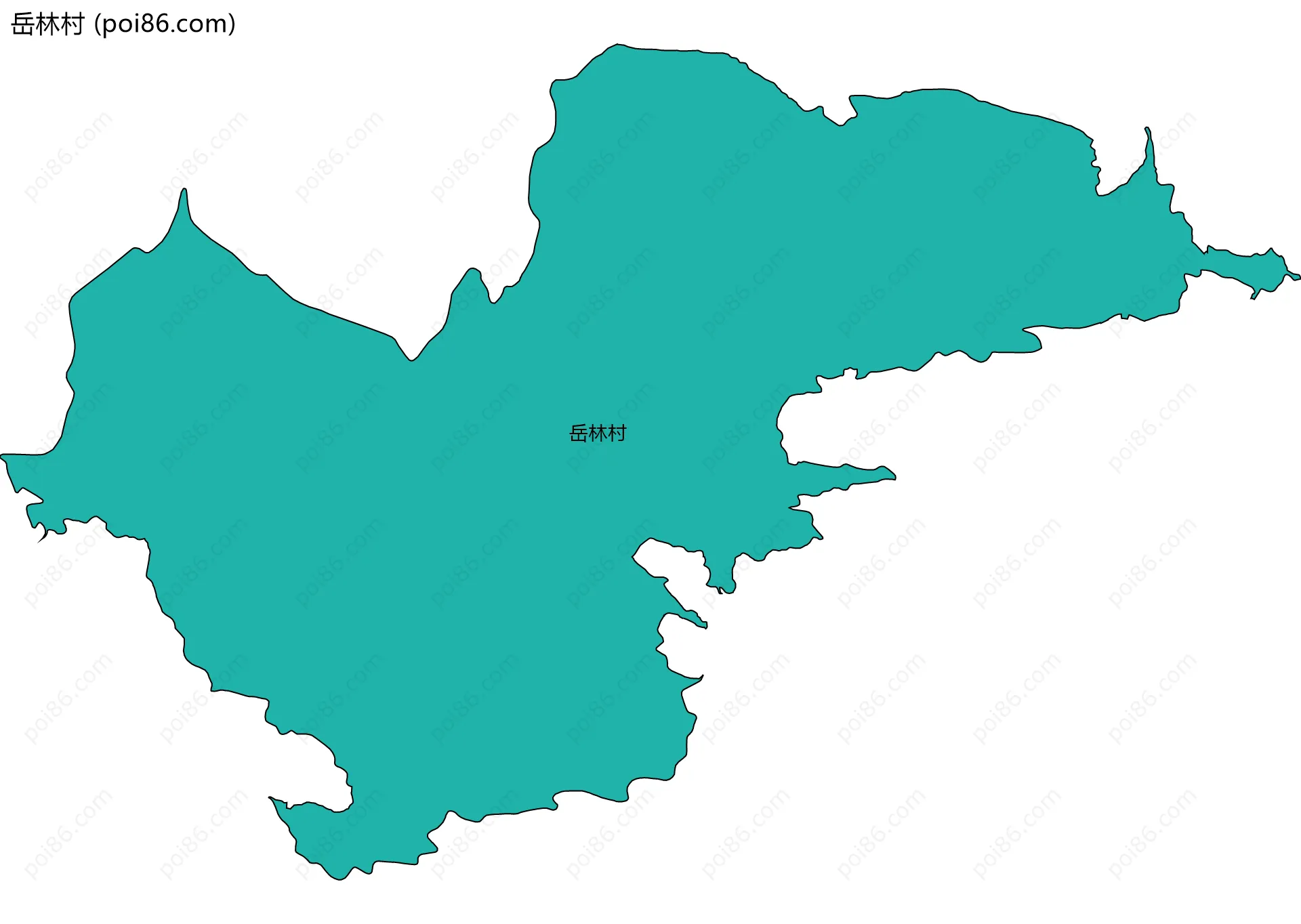 岳林村边界地图