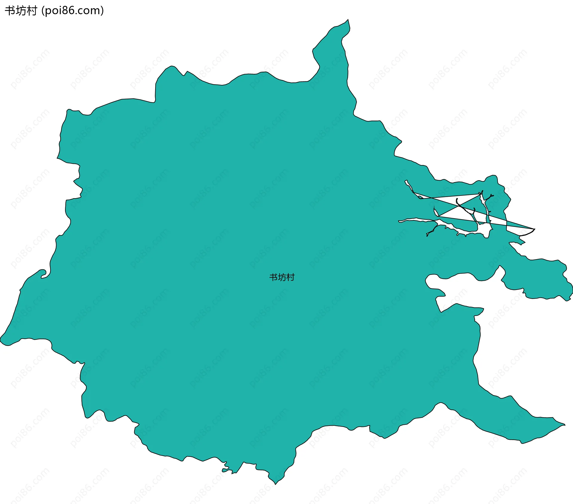 书坊村边界地图