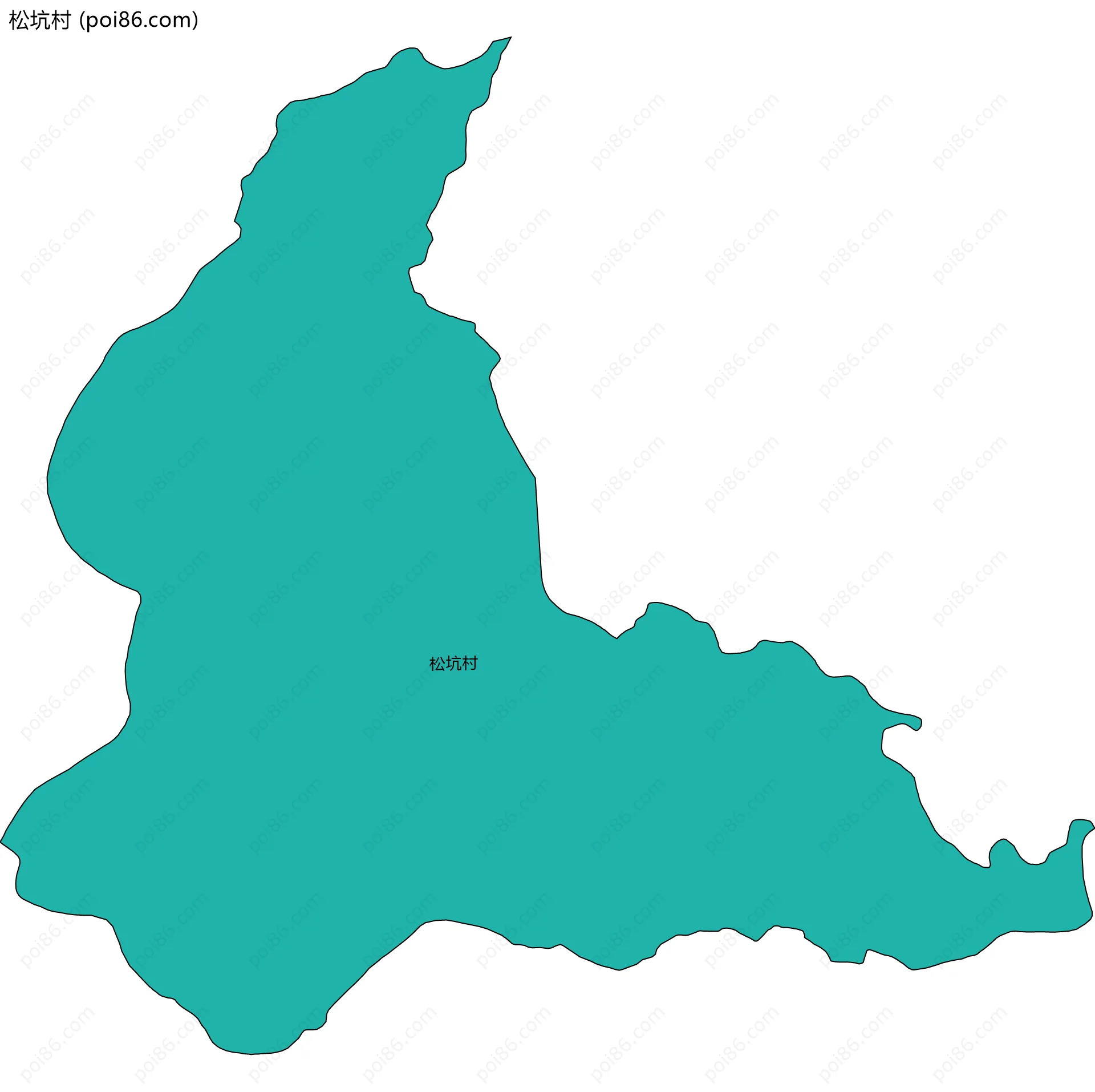 松坑村边界地图