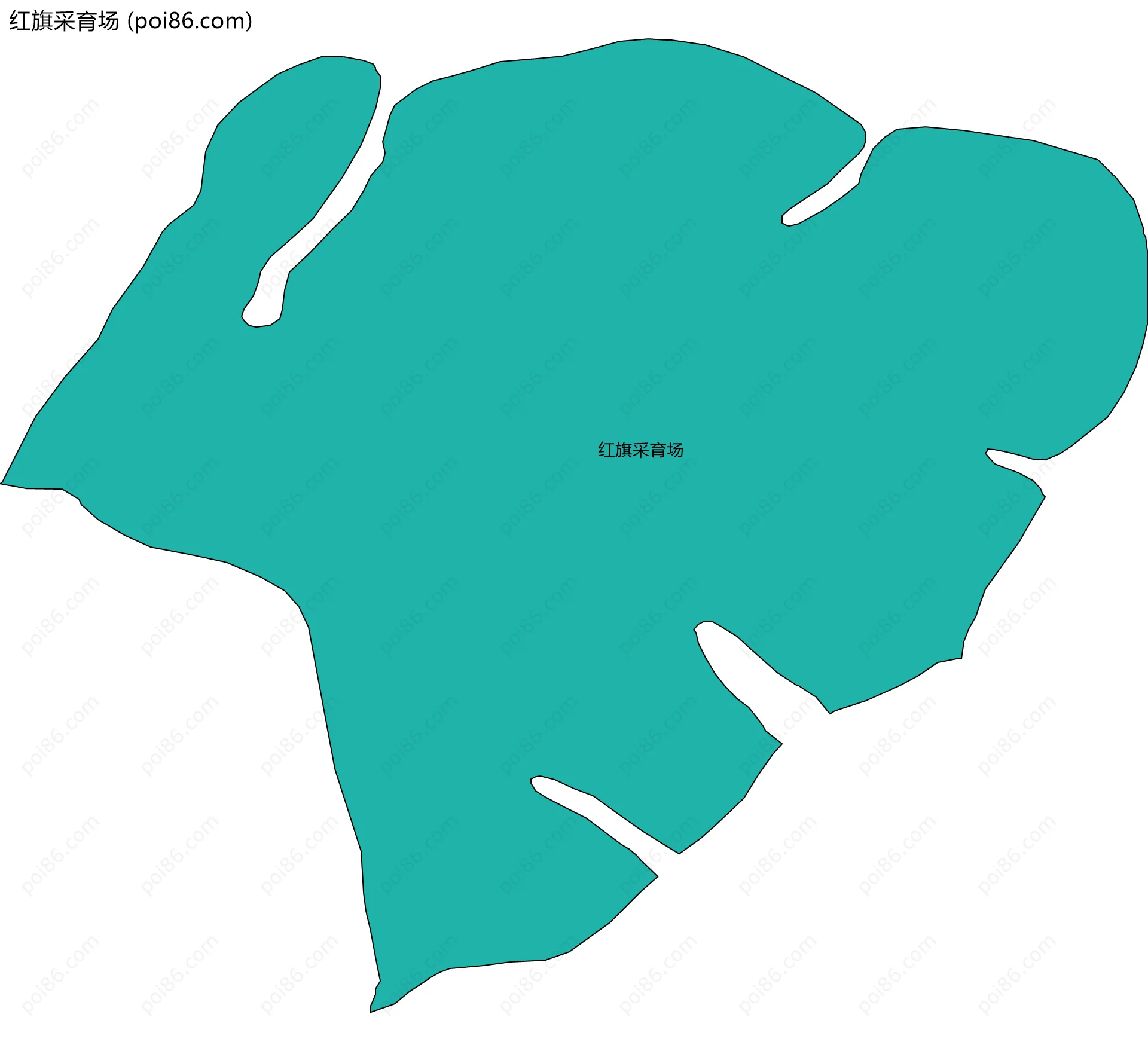 红旗采育场边界地图
