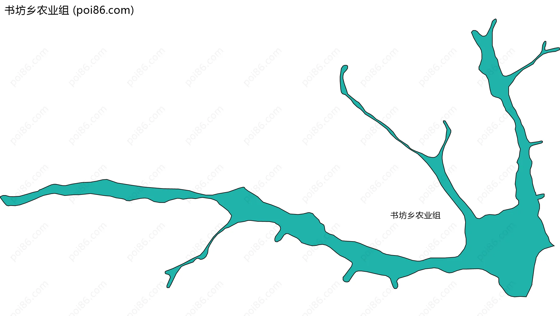 书坊乡农业组边界地图