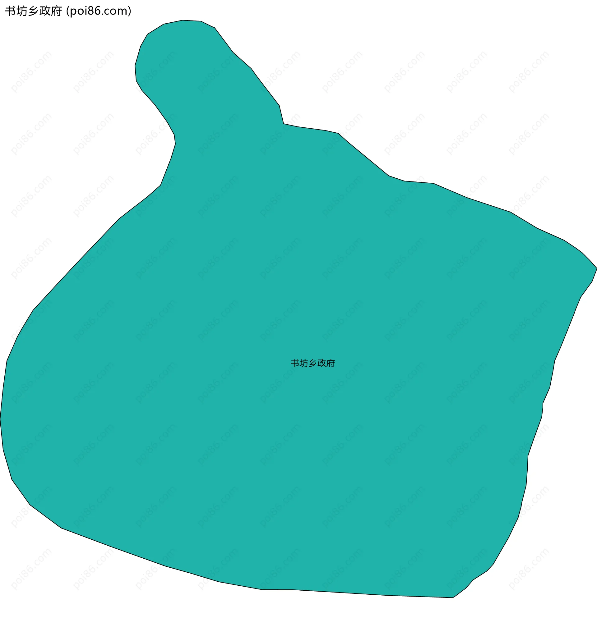 书坊乡政府边界地图