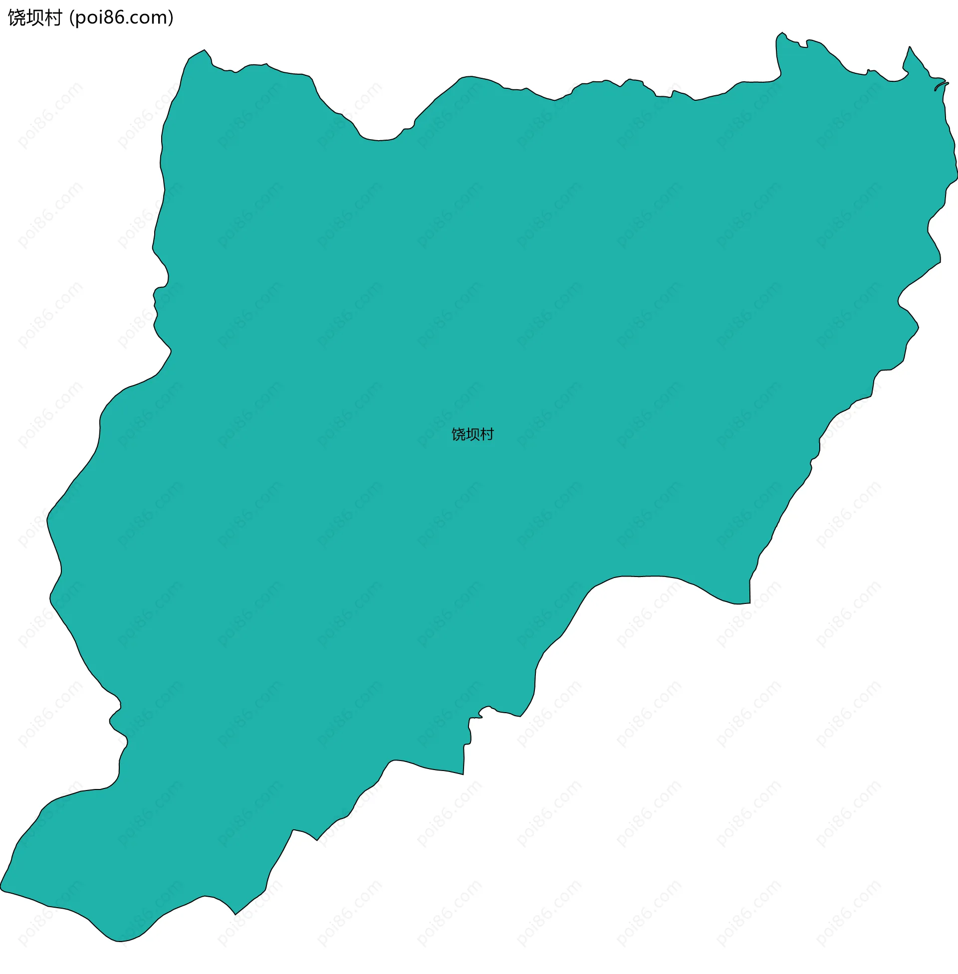 饶坝村边界地图