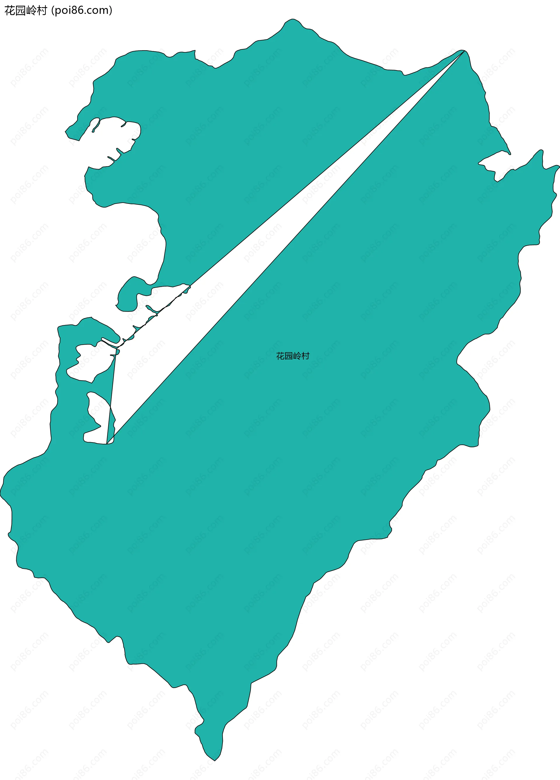 花园岭村边界地图