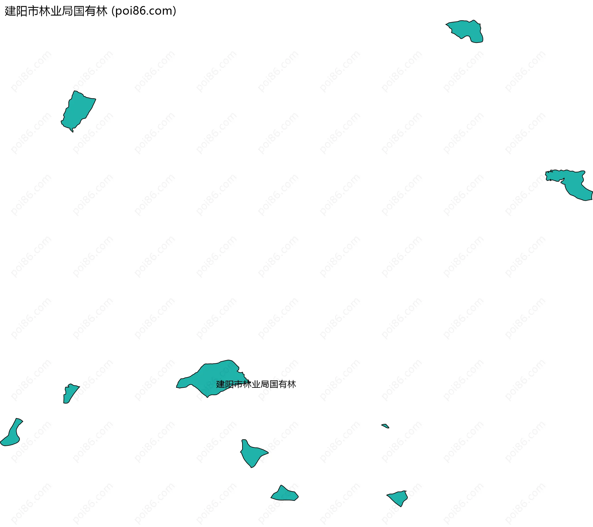 建阳市林业局国有林边界地图