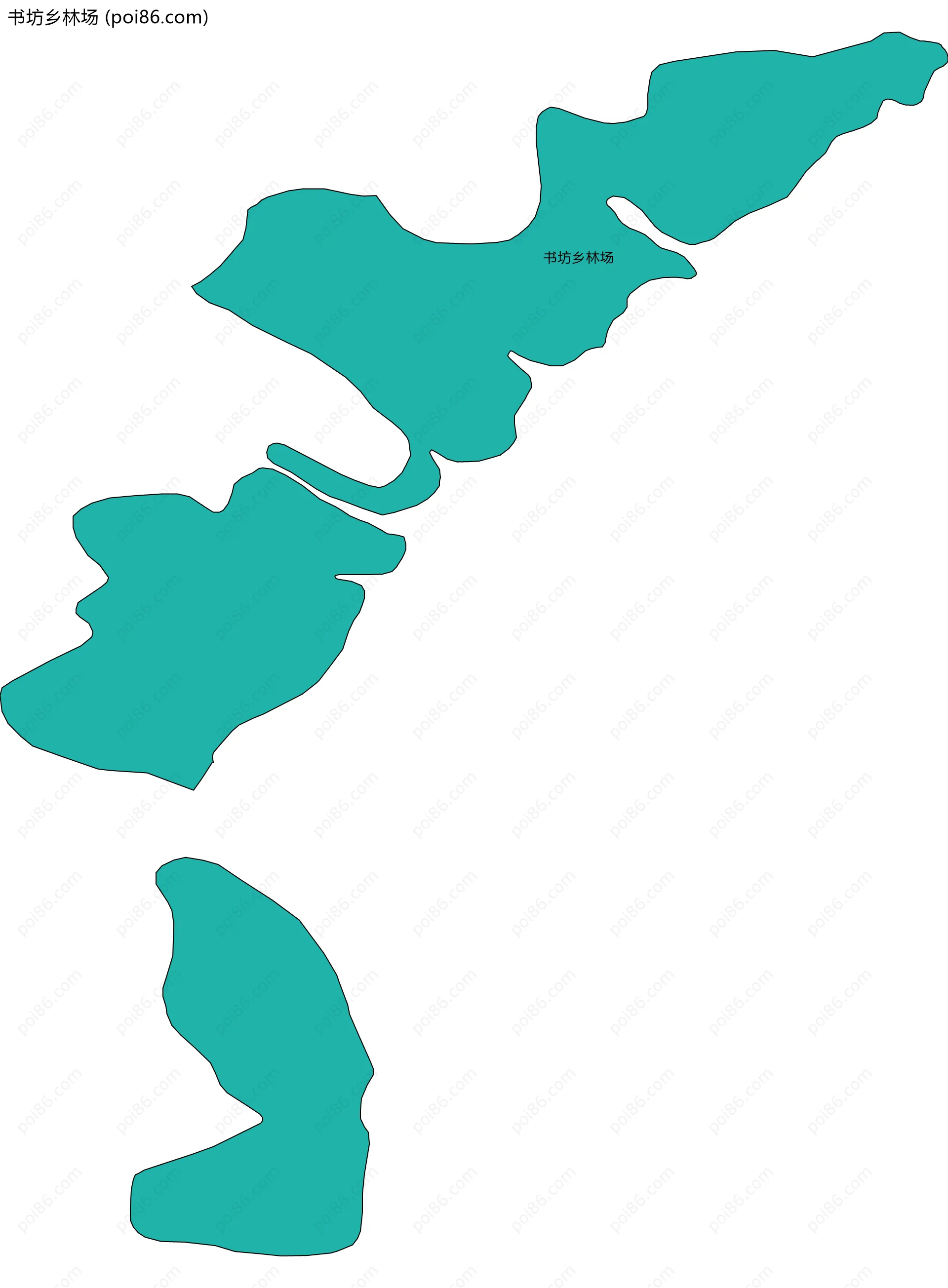 书坊乡林场边界地图