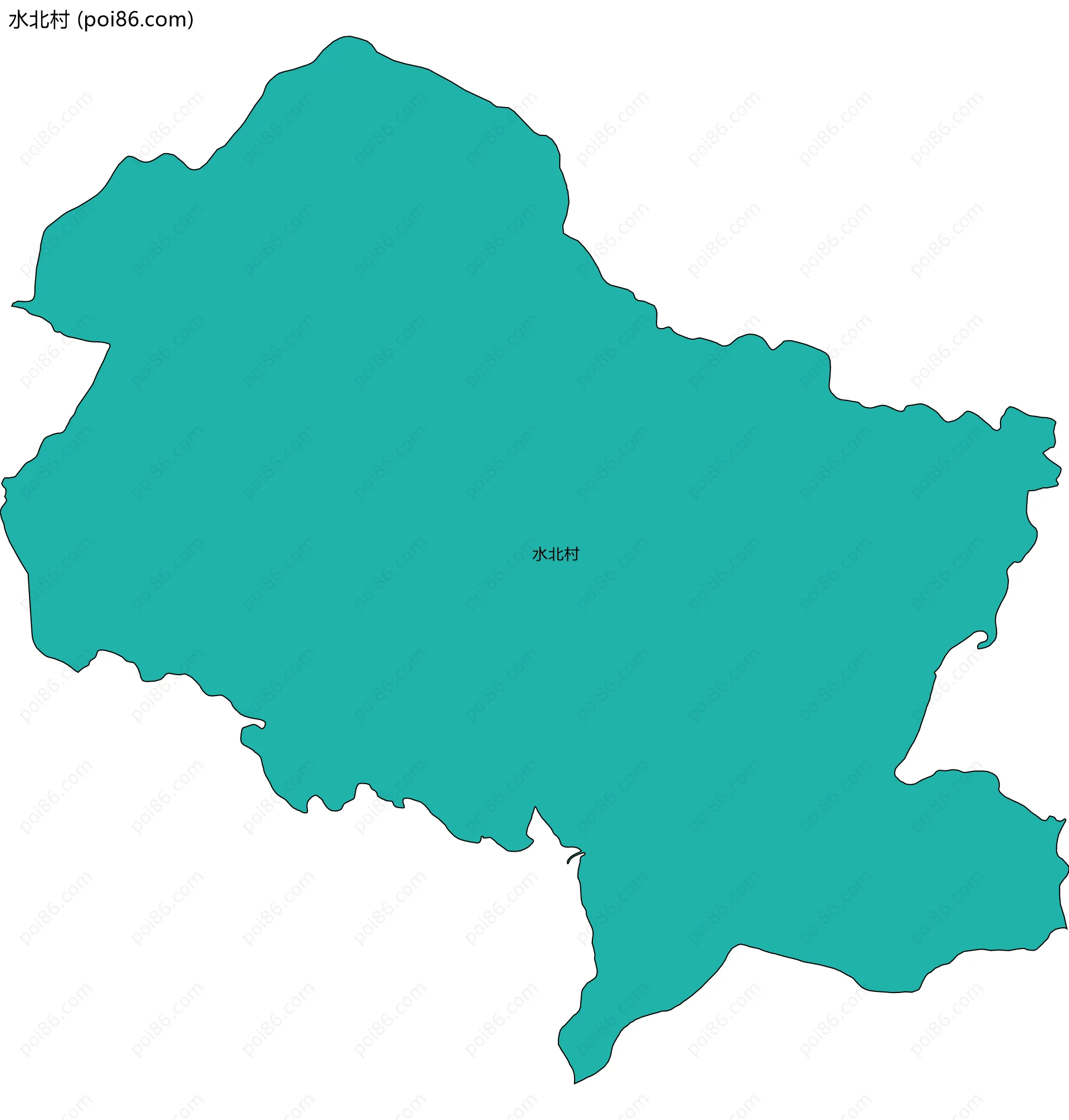 水北村边界地图
