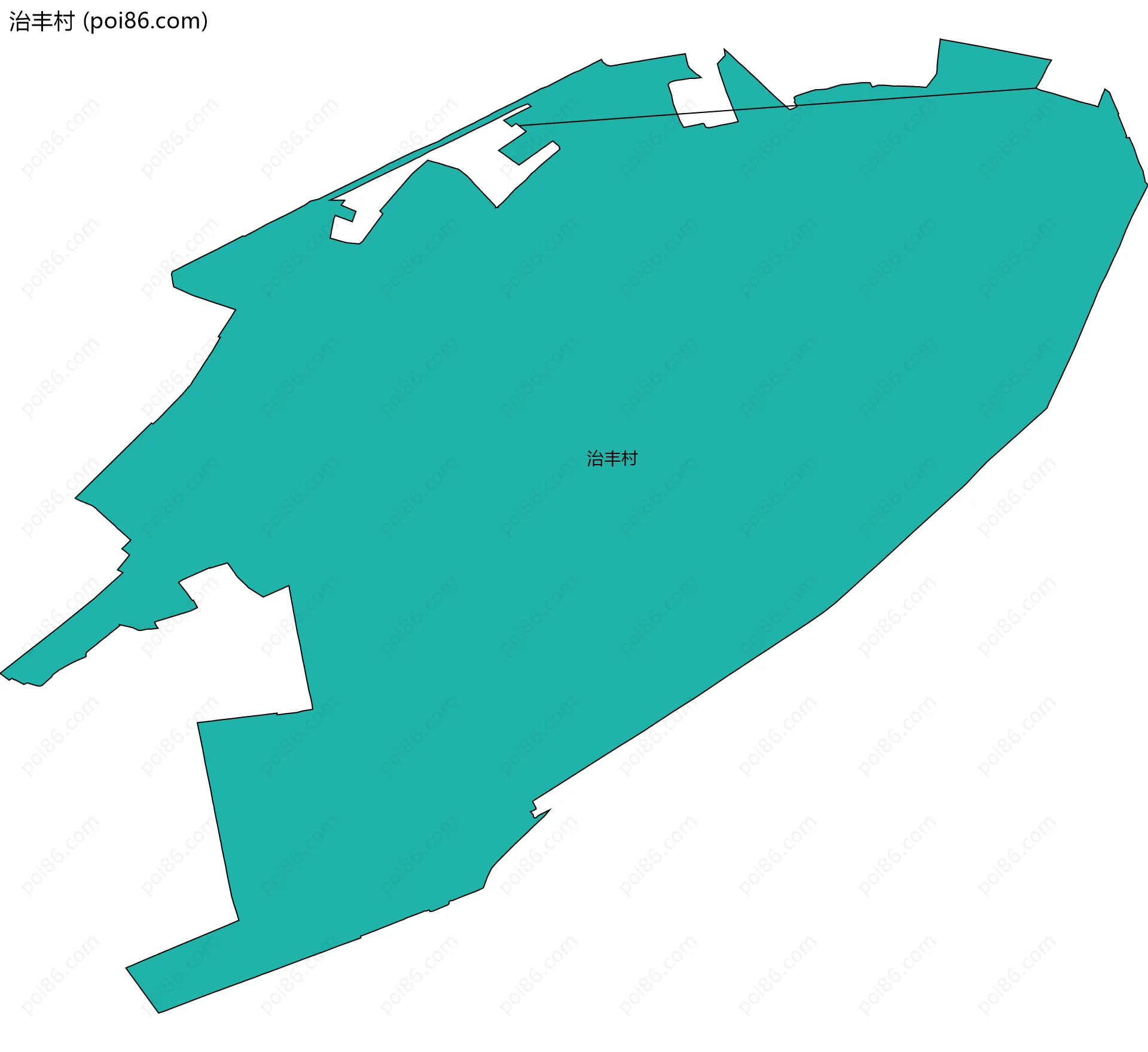 治丰村边界地图