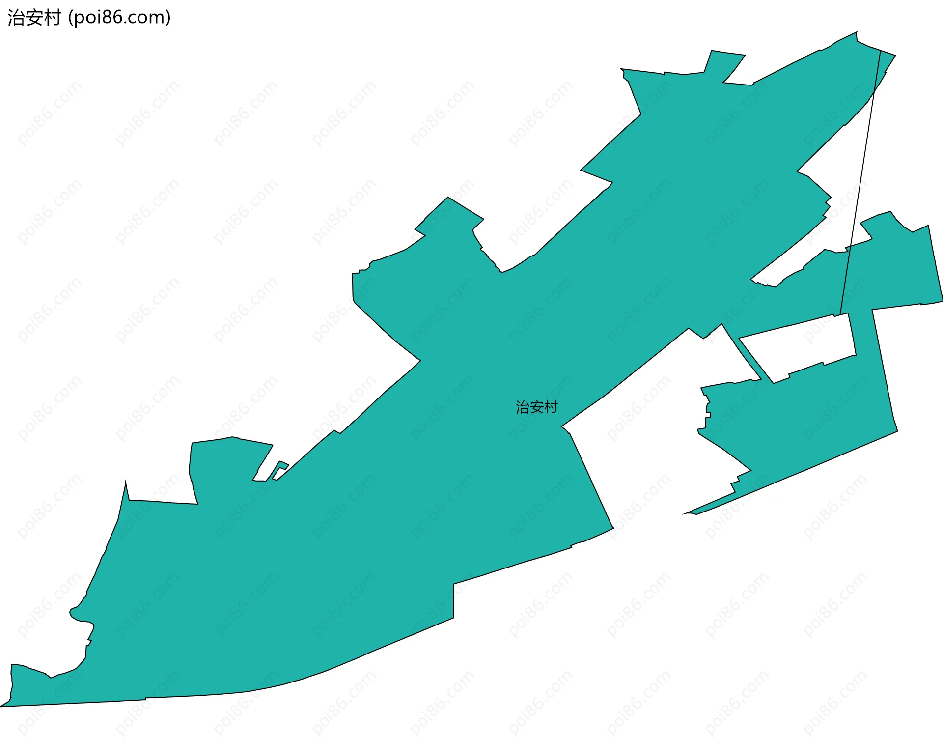 治安村边界地图