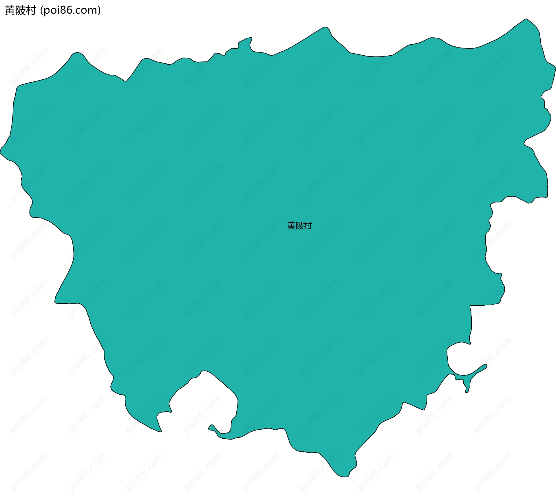 黄陂村边界地图