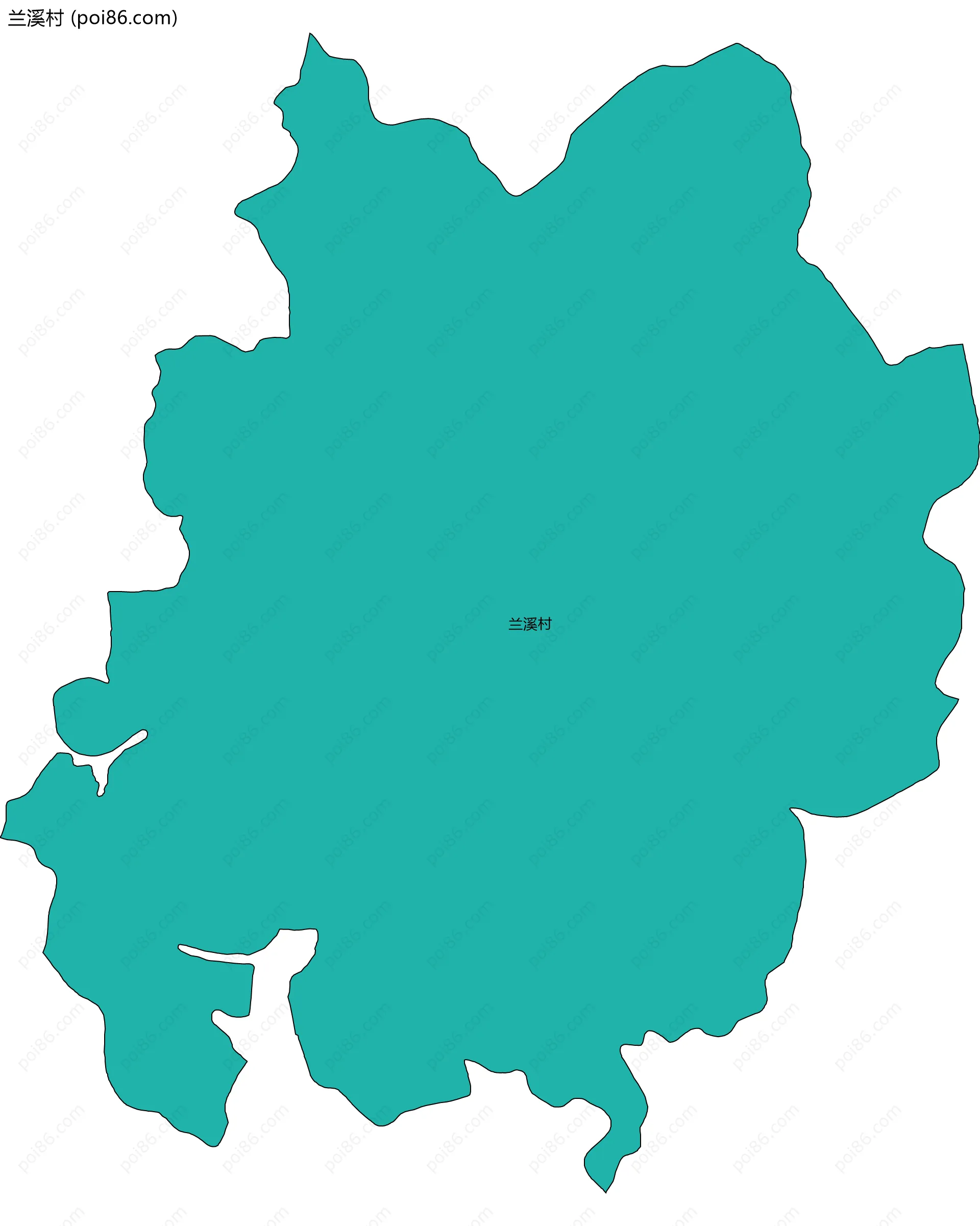 兰溪村边界地图