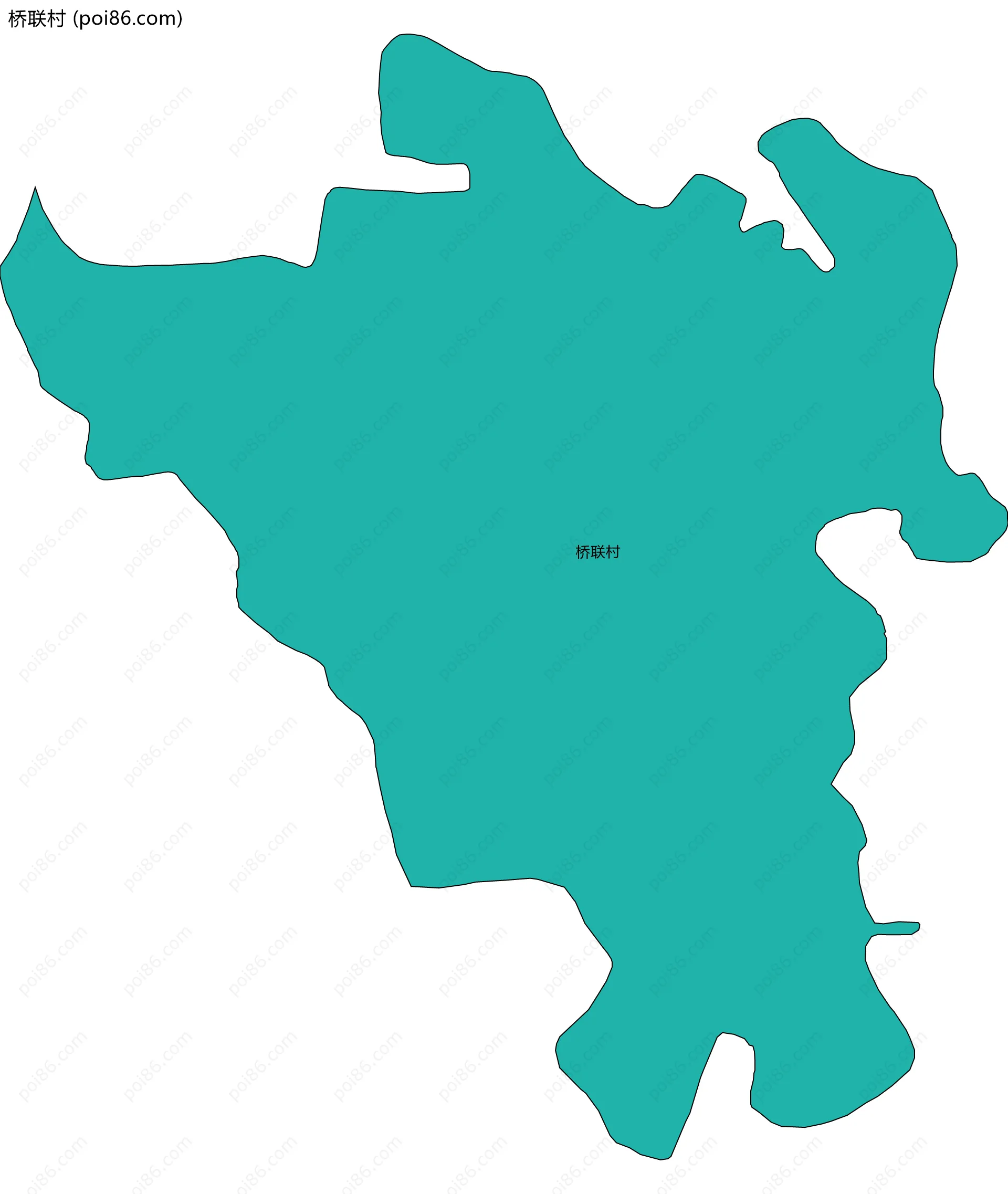 桥联村边界地图