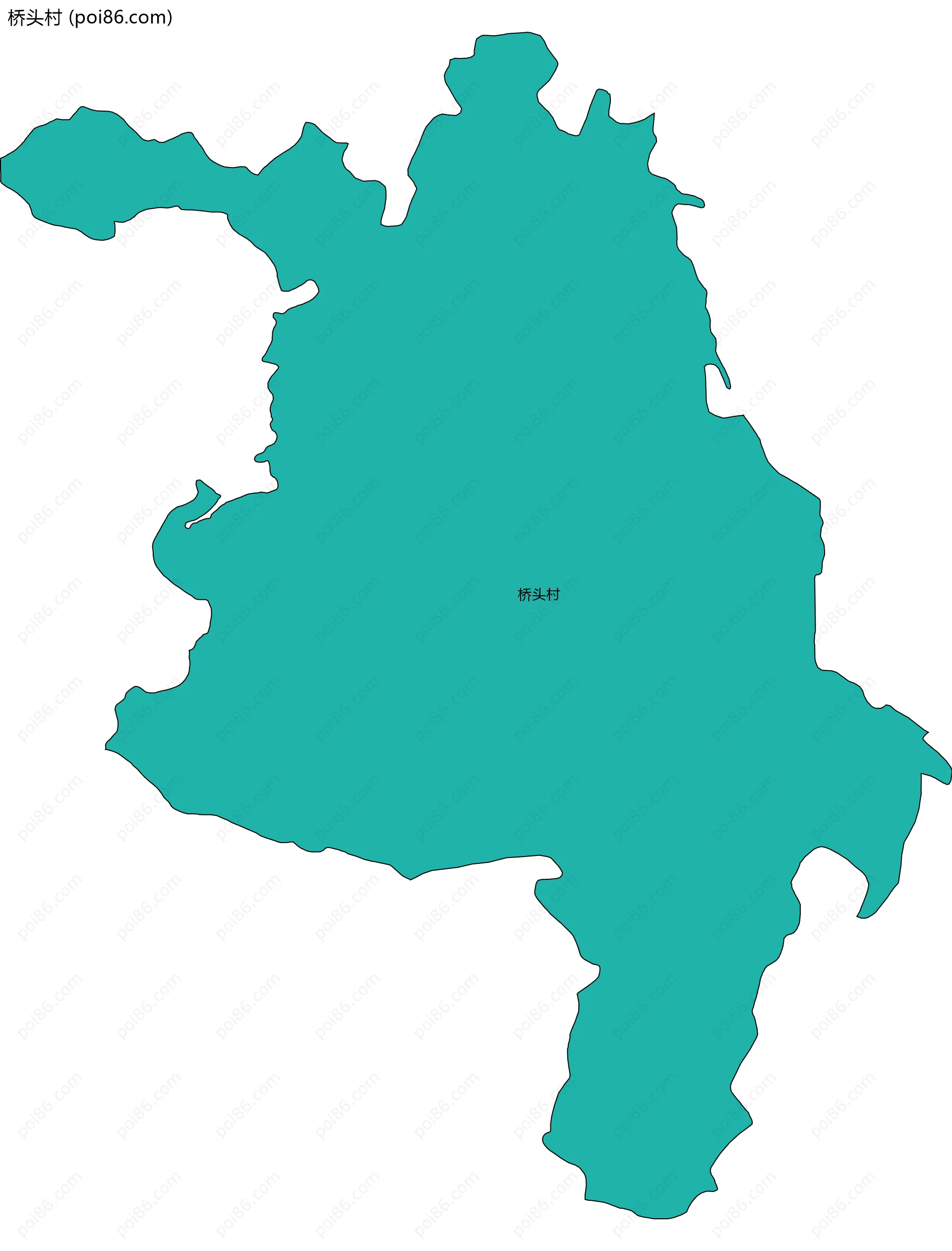 桥头村边界地图