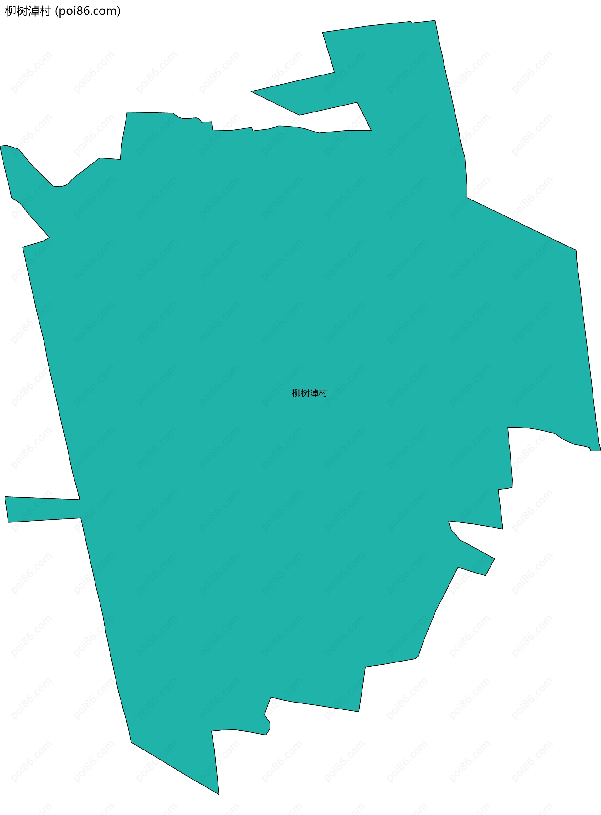 柳树淖村边界地图