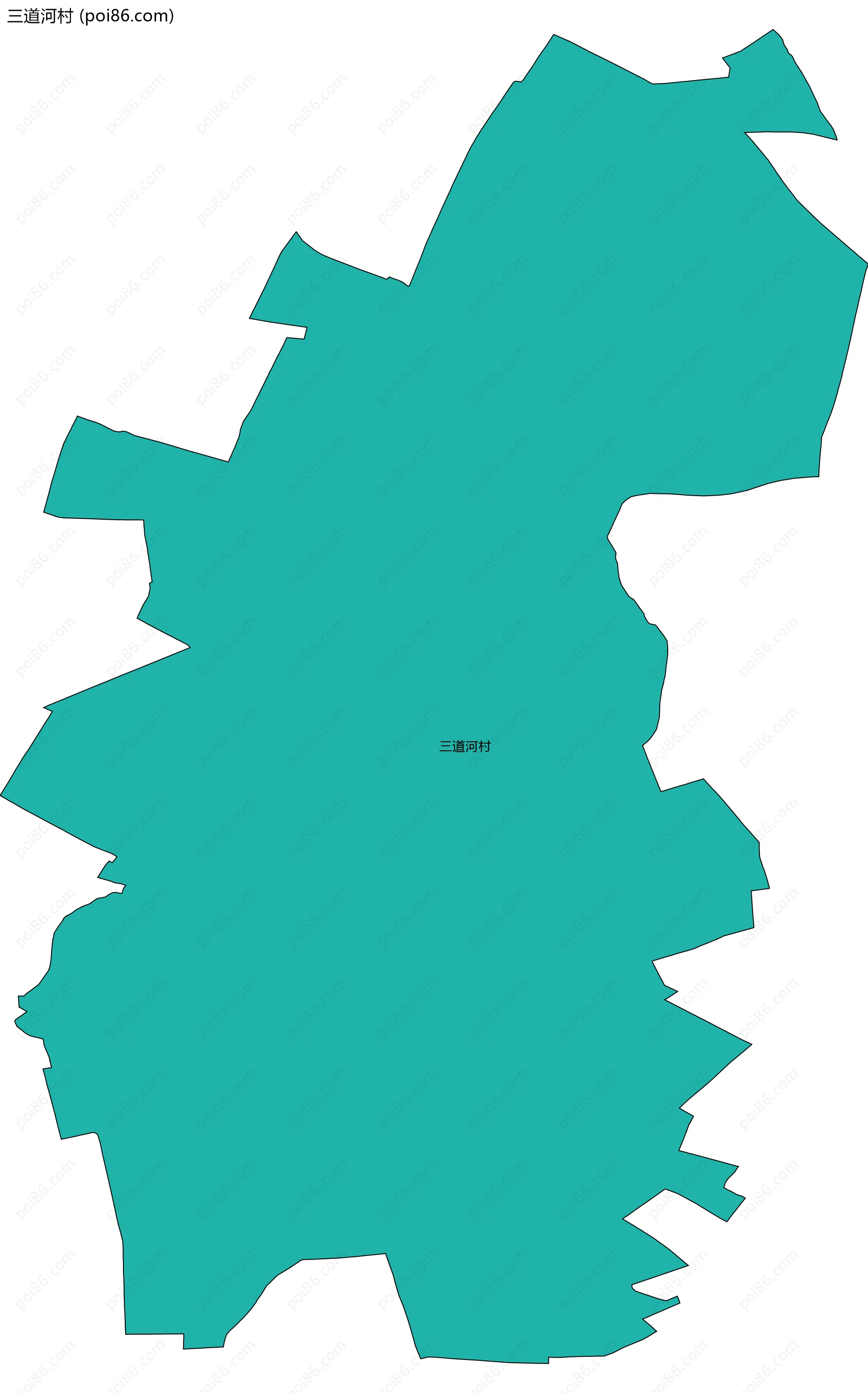 三道河村边界地图