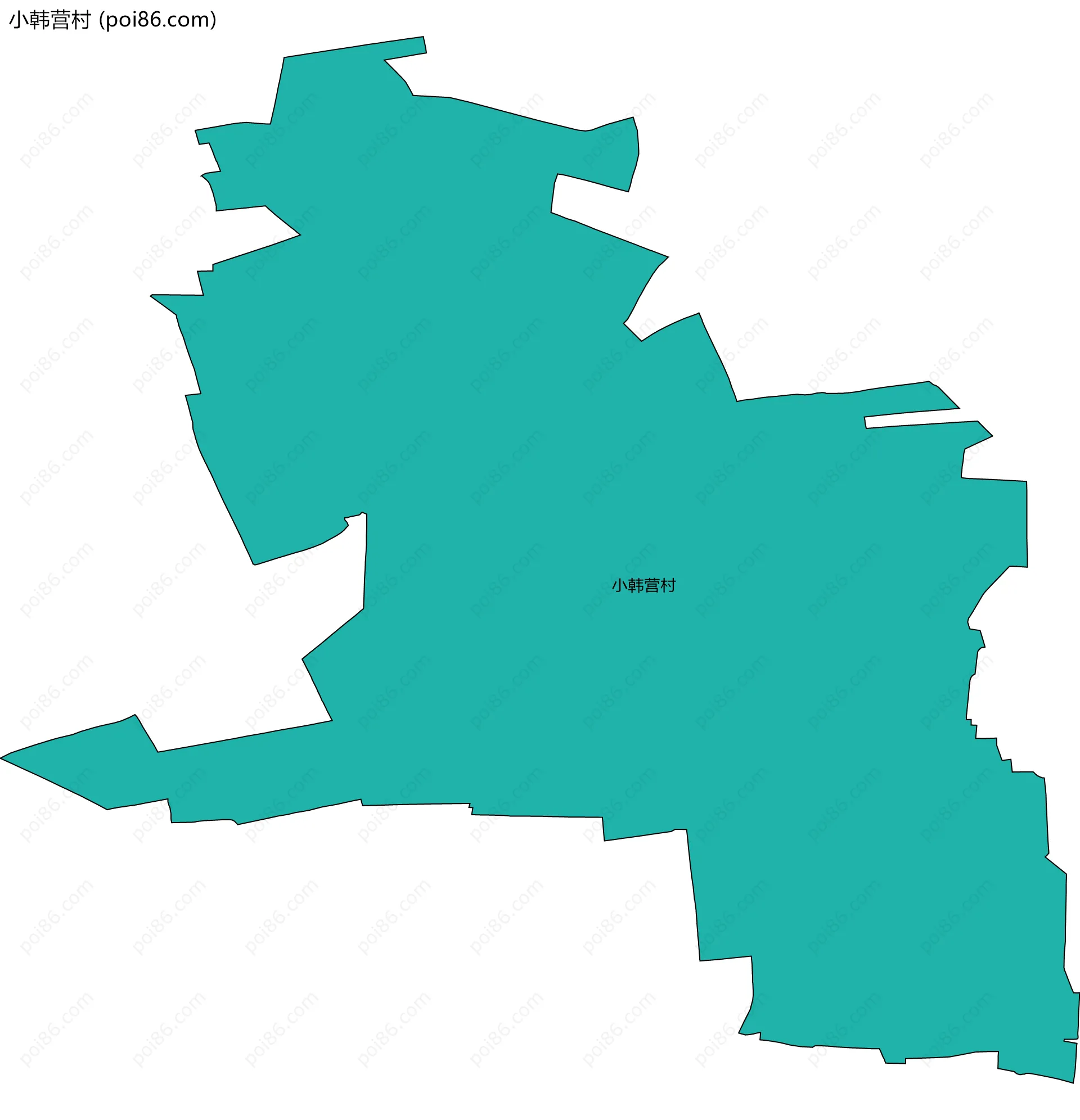 小韩营村边界地图