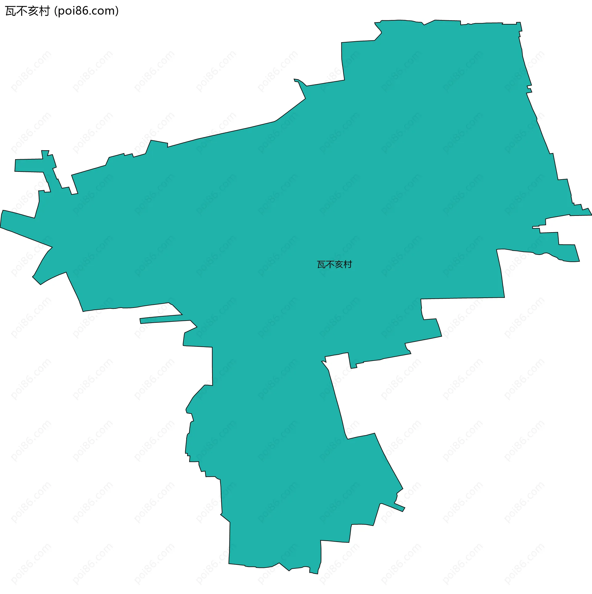 瓦不亥村边界地图