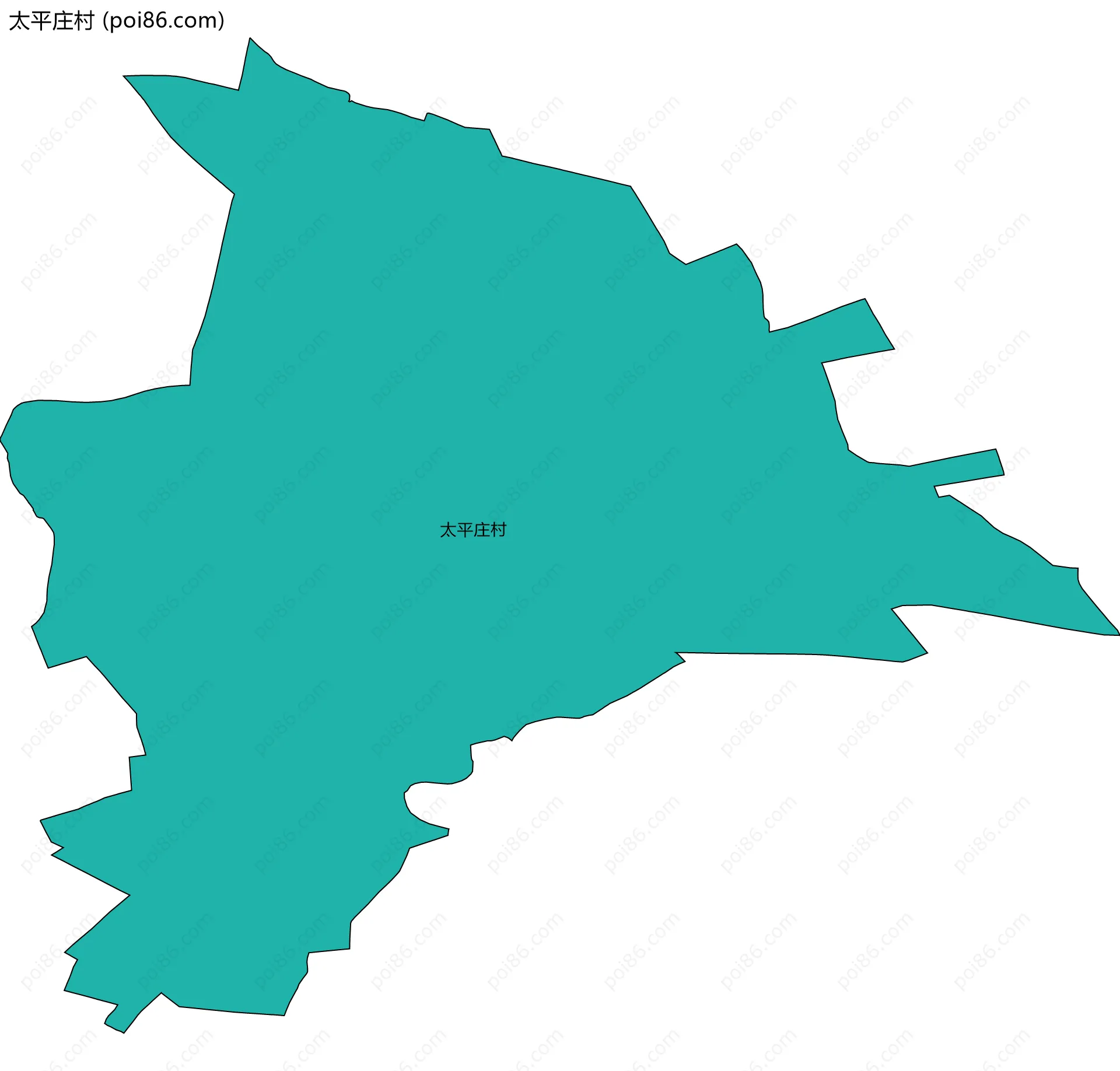 太平庄村边界地图