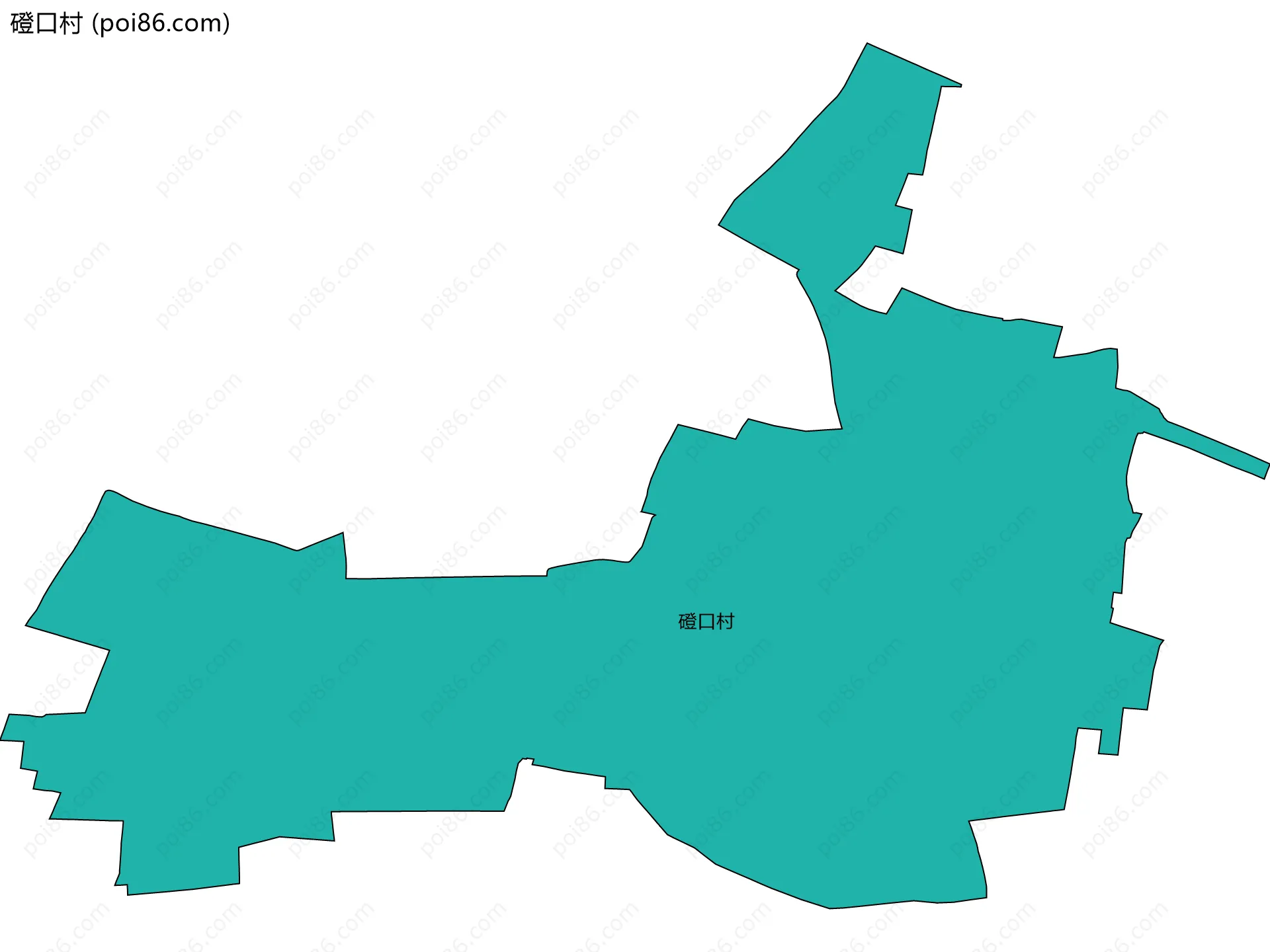 磴口村边界地图