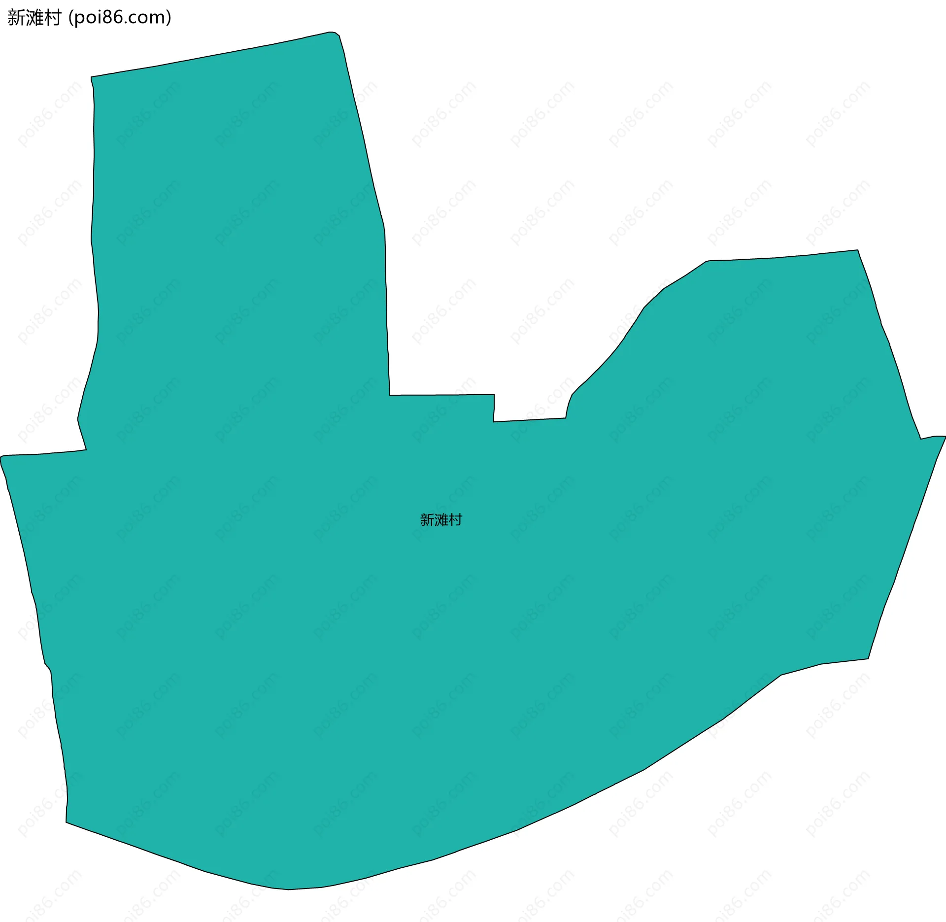 新滩村边界地图