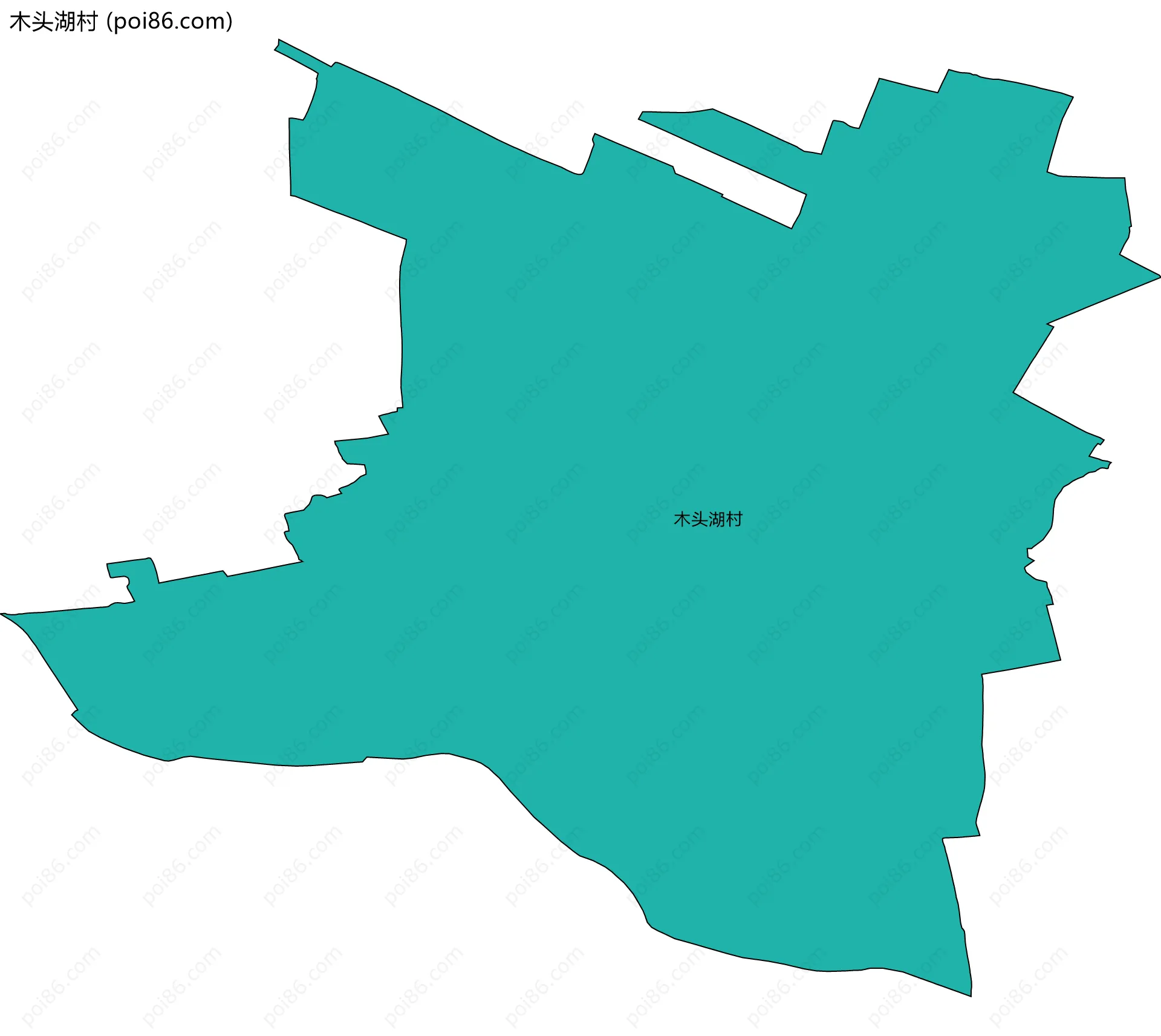 木头湖村边界地图