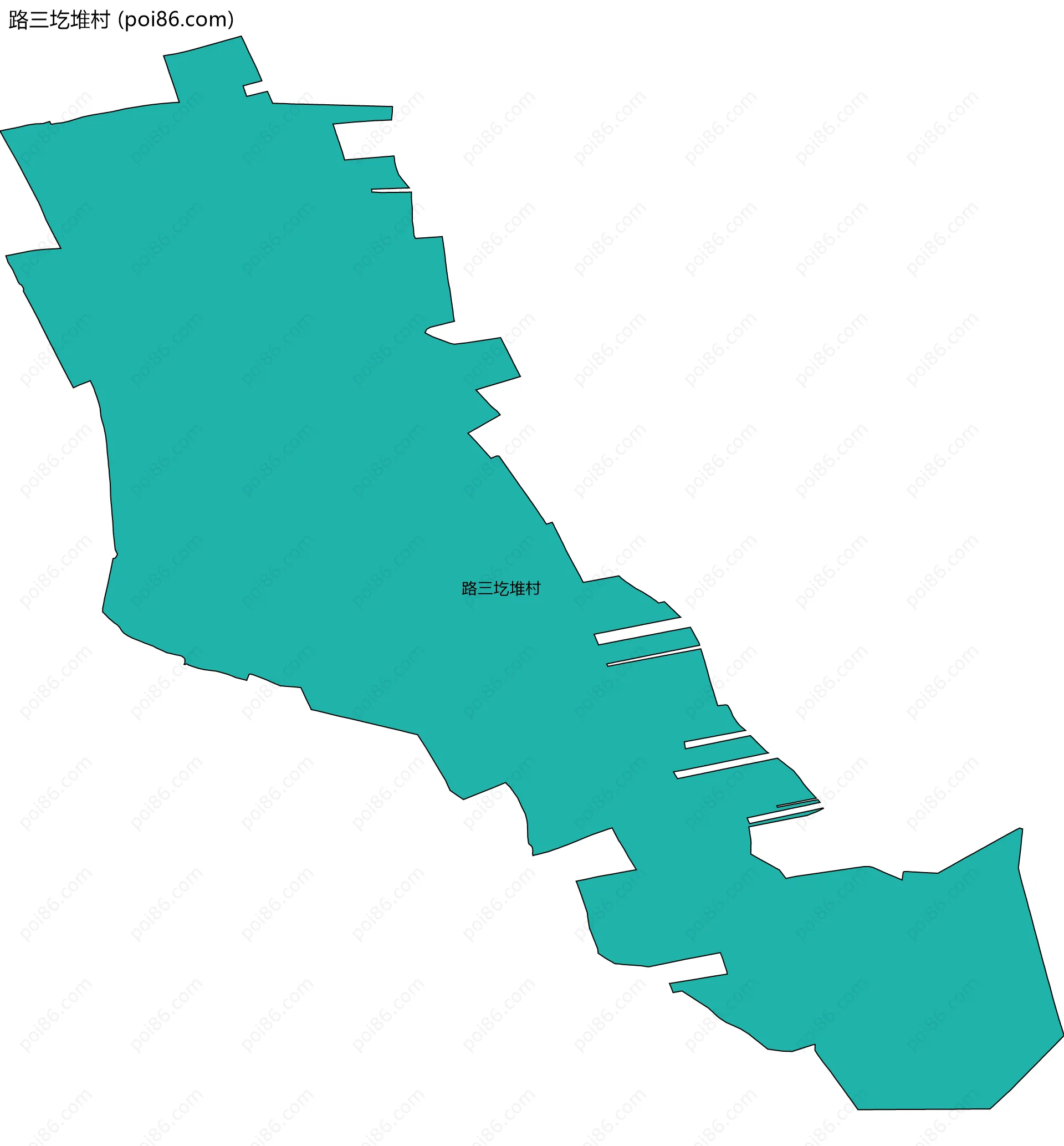 路三圪堆村边界地图