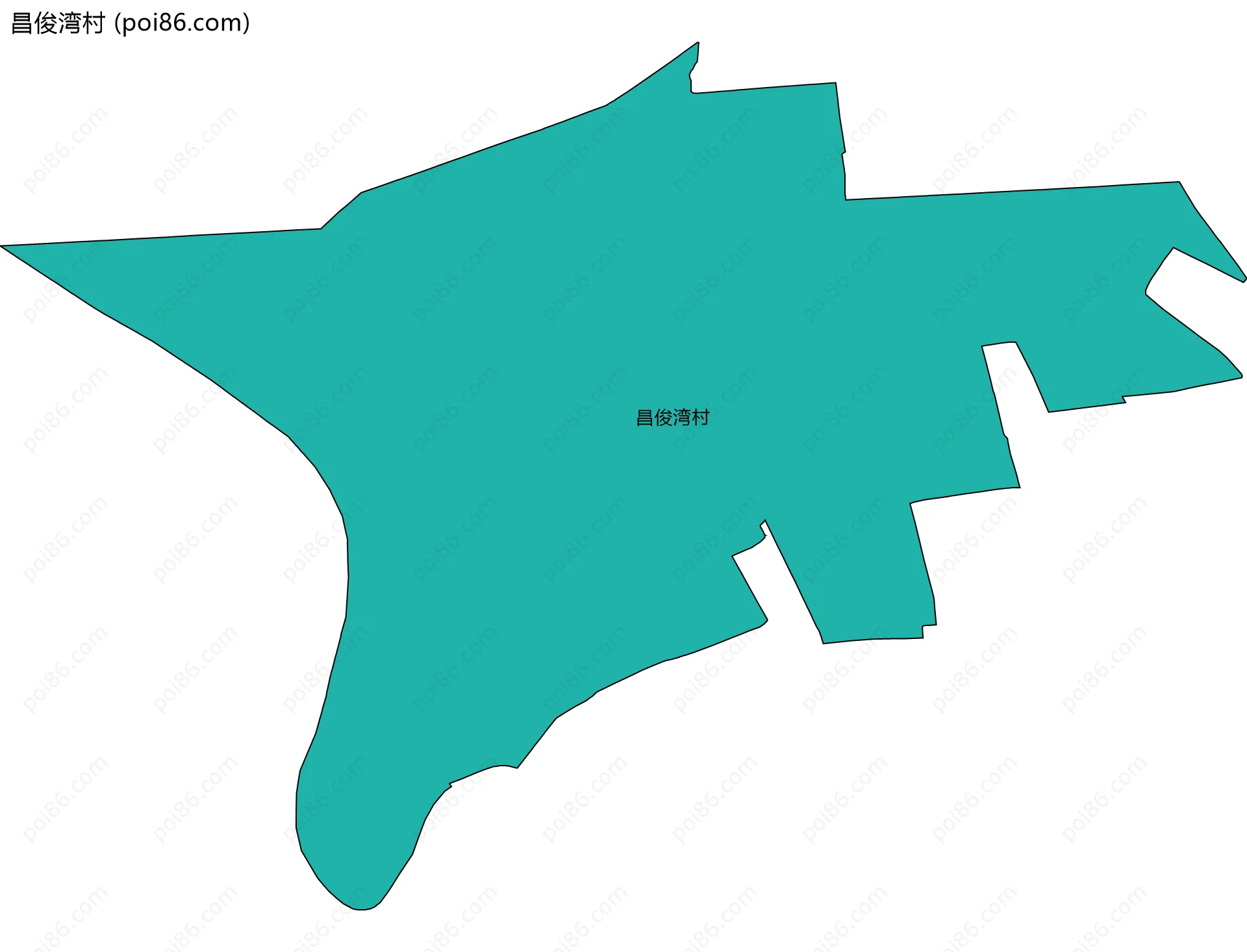 昌俊湾村边界地图