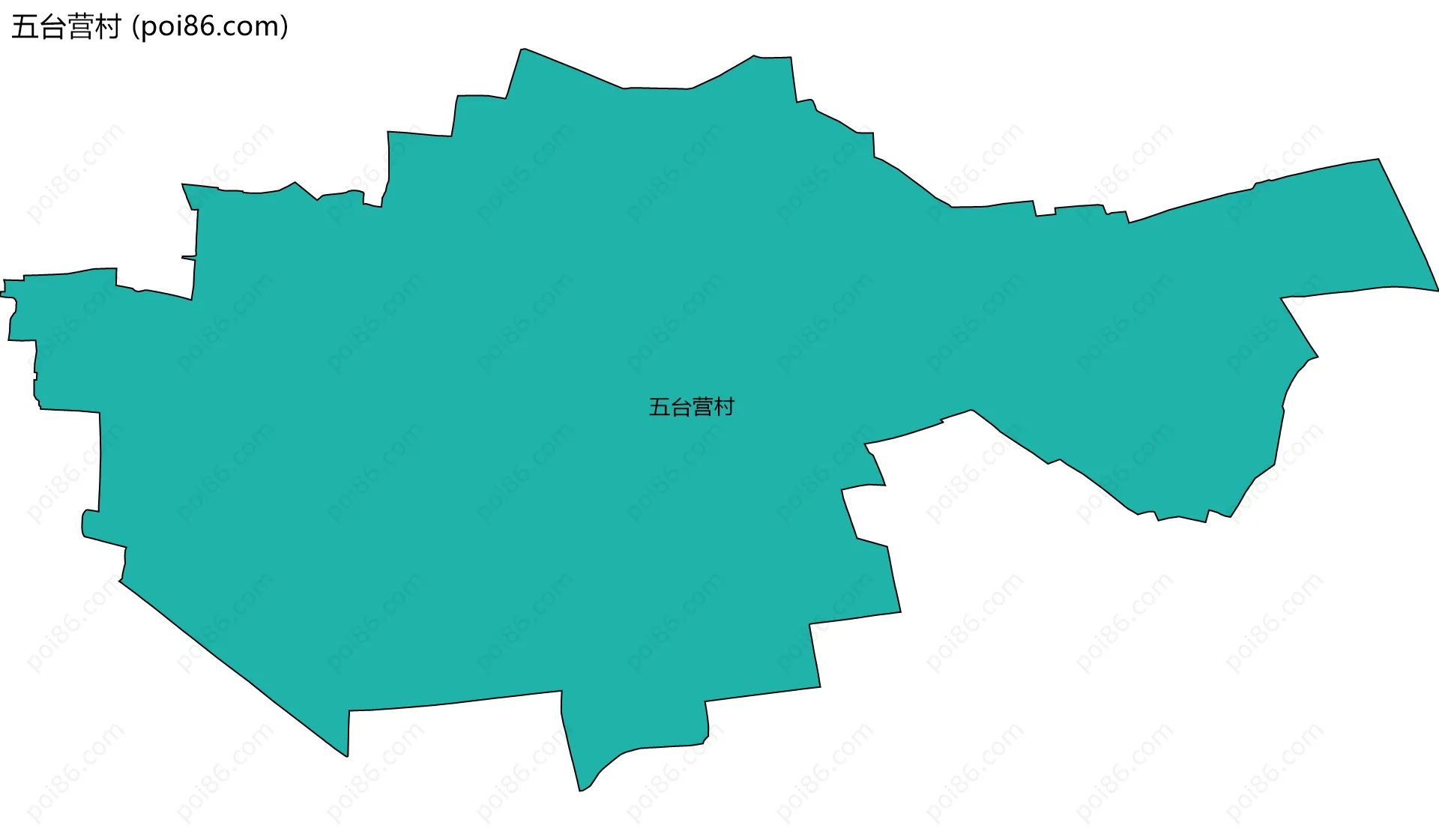 五台营村边界地图