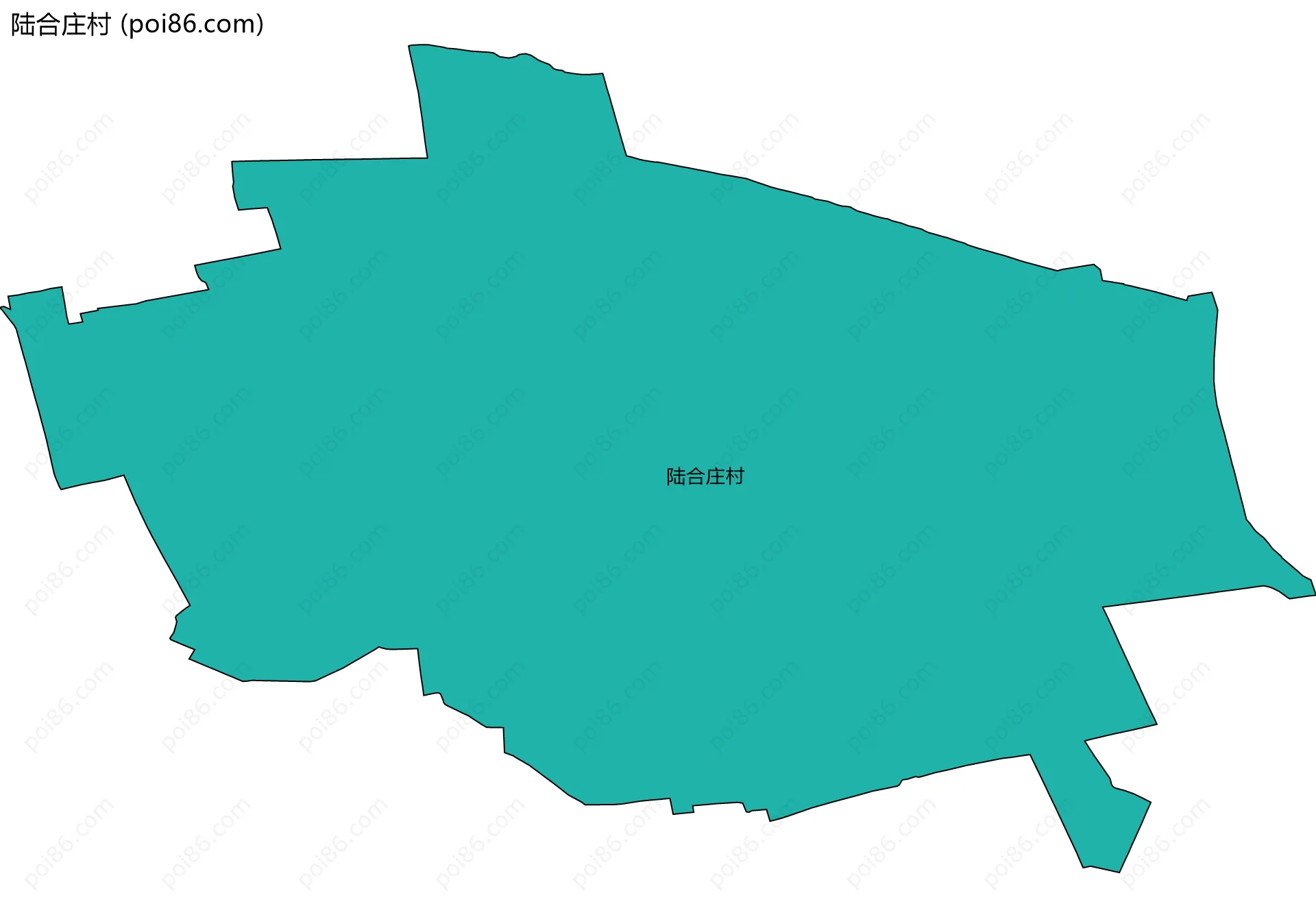 陆合庄村边界地图