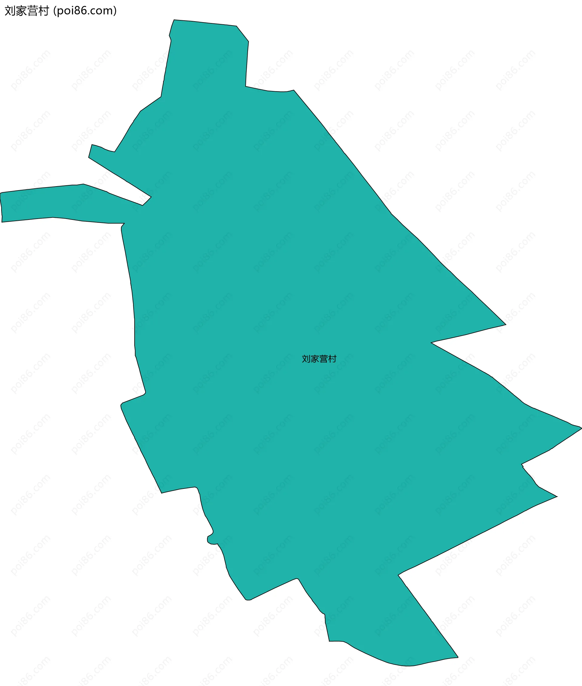 刘家营村边界地图