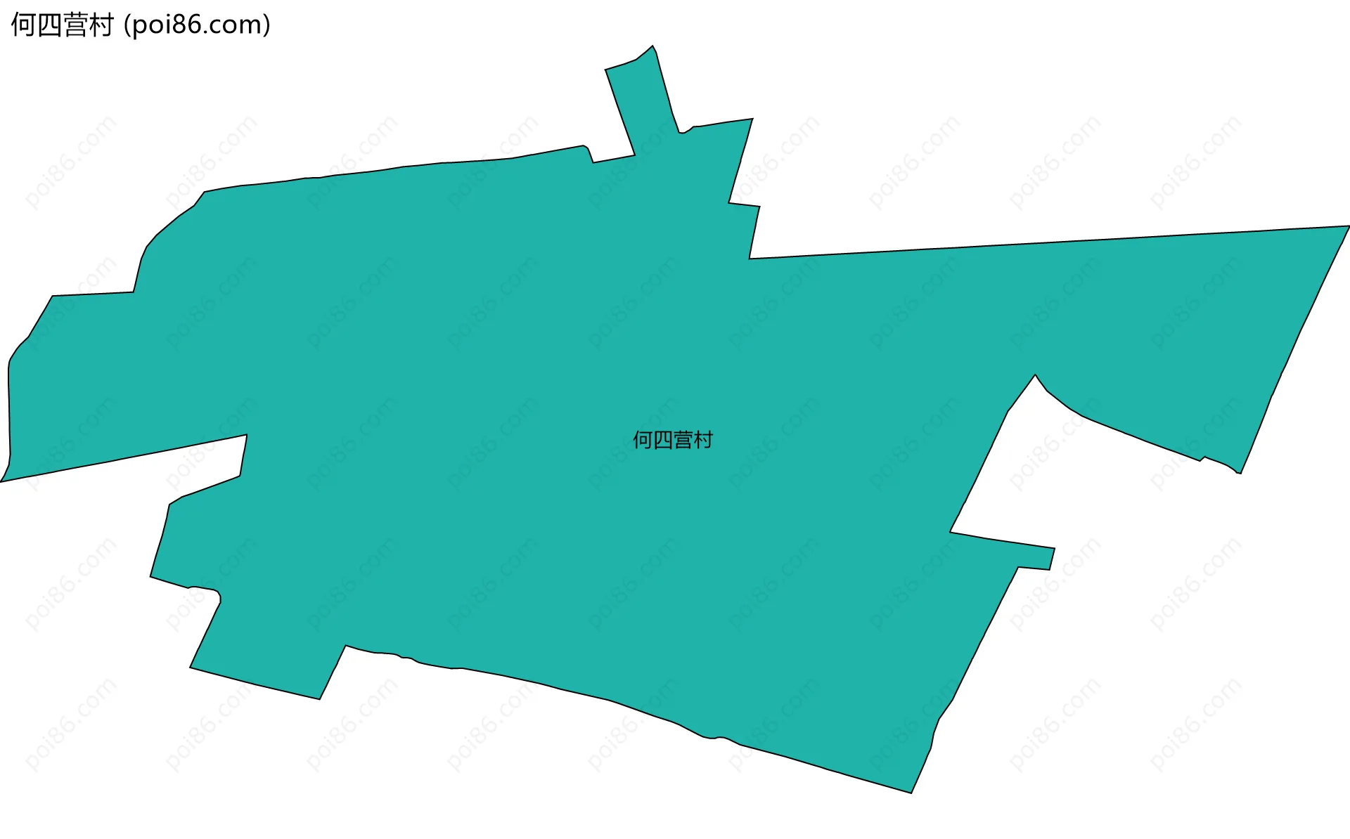 何四营村边界地图
